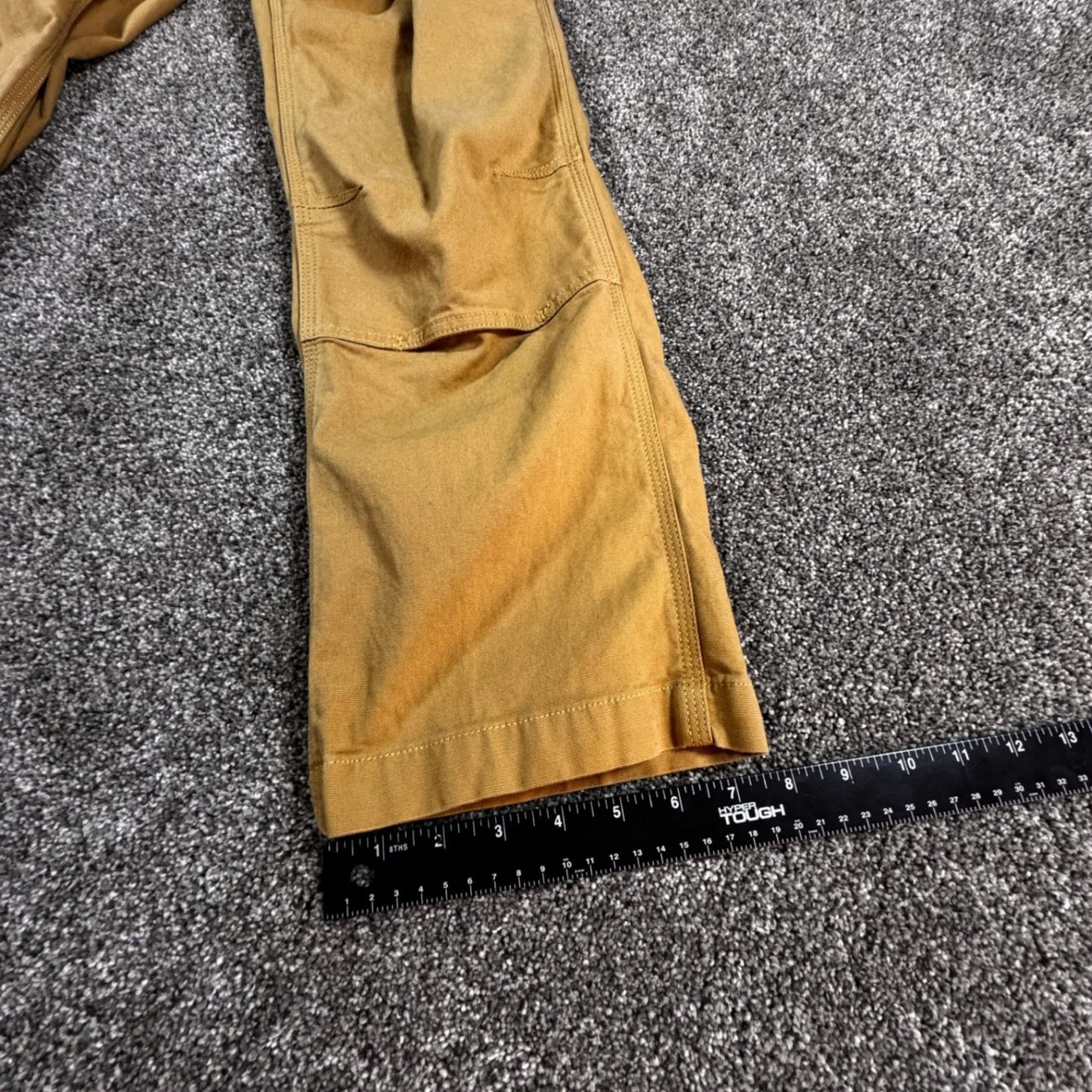 Carhartt Mens Rugged Flex Relaxed Fit Double Knee Work Pants 30x30 Tan Excellent