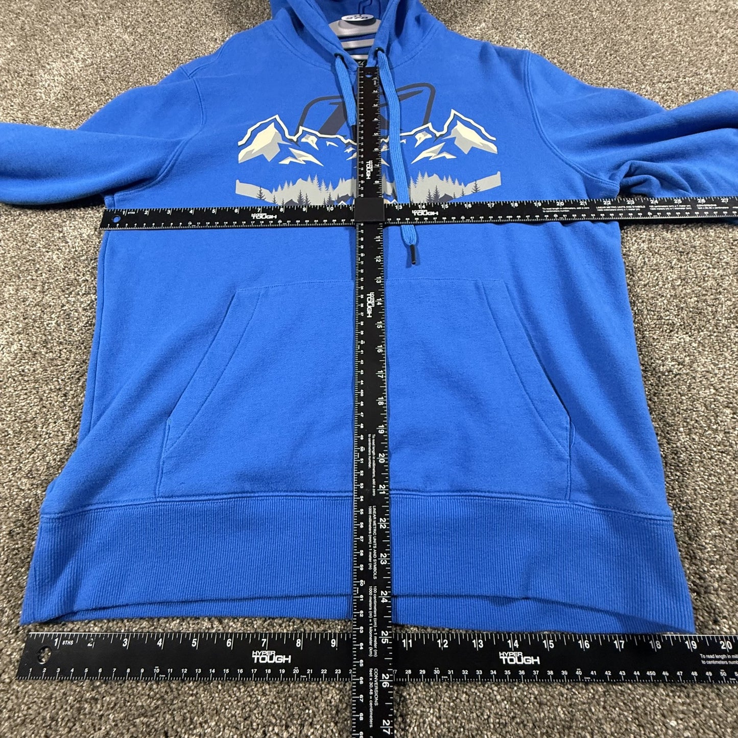 Klim Mens Peak Side Pullover Hoodie Size Small S Blue Graphic Sweatshirt