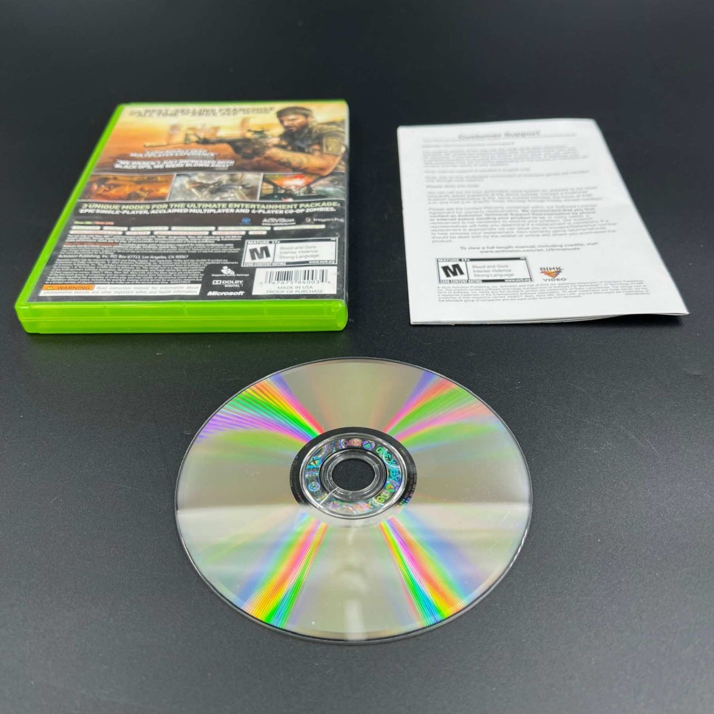 Call of Duty Black Ops Microsoft Xbox 360 Video Game Complete With Manual CIB