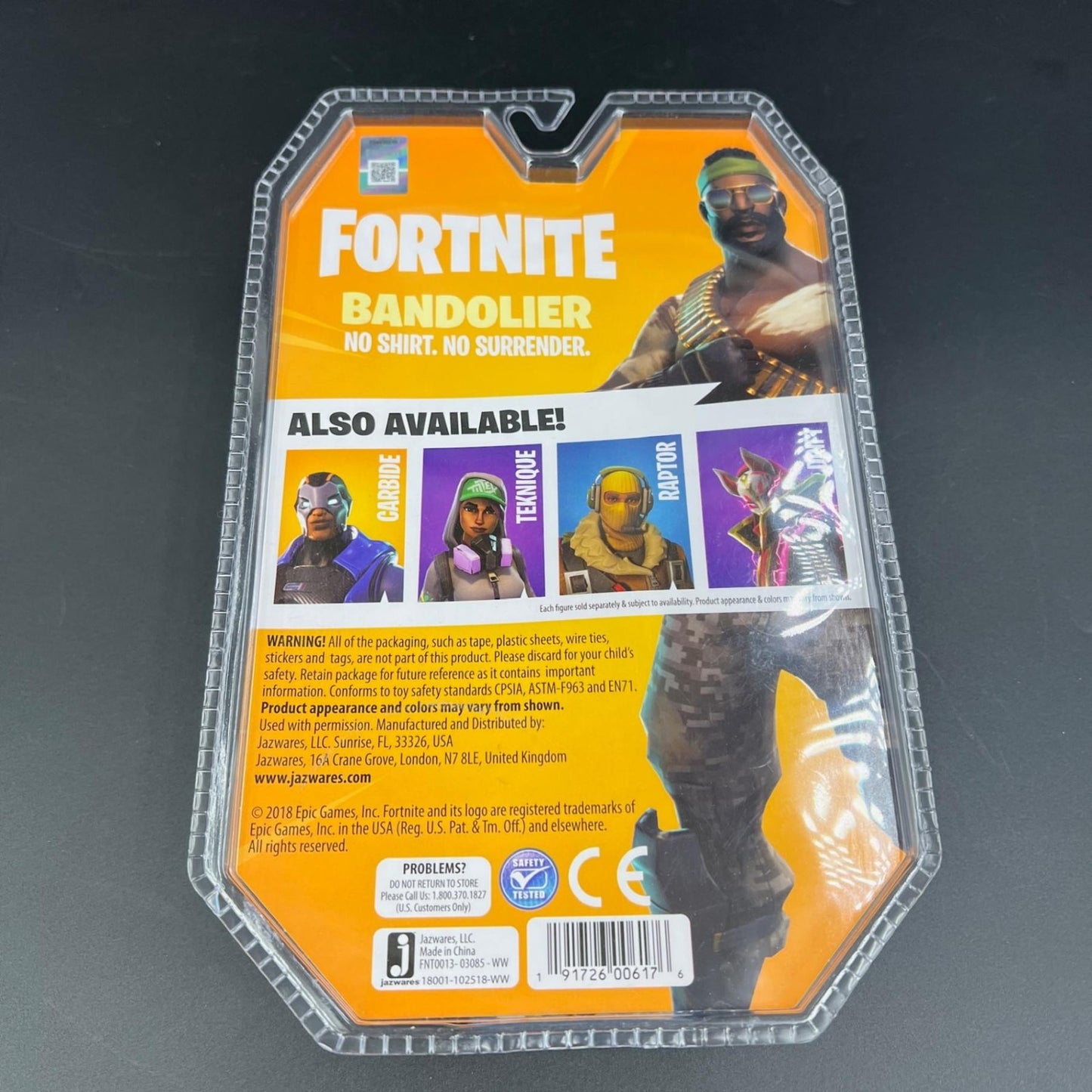 Fortnite Bandolier Action Figure 2018 Solo Mode Jazwares New Sealed In Box