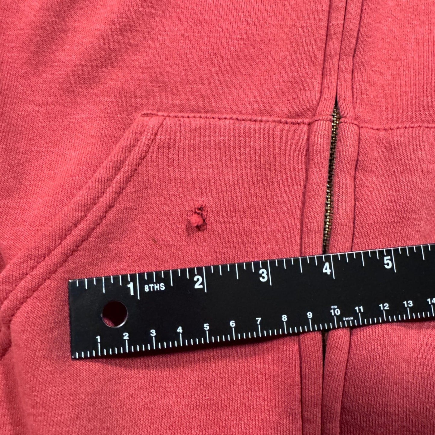 Carhartt Womens Size S Full Zip Hoodie Y2K Sweatshirt Berry Red Spellout