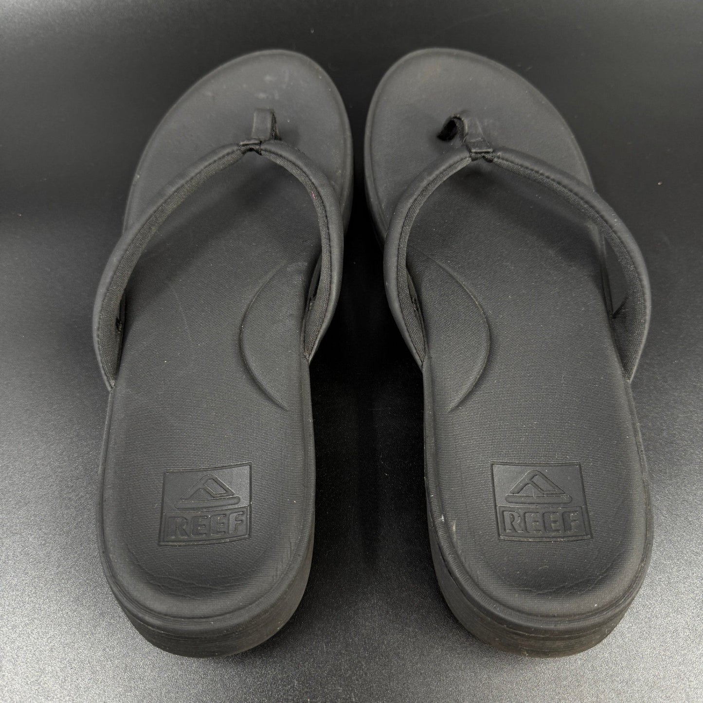 Reef Womens Cushion Cloud Flip Flops Sandals Size 10 Black Thong Platform