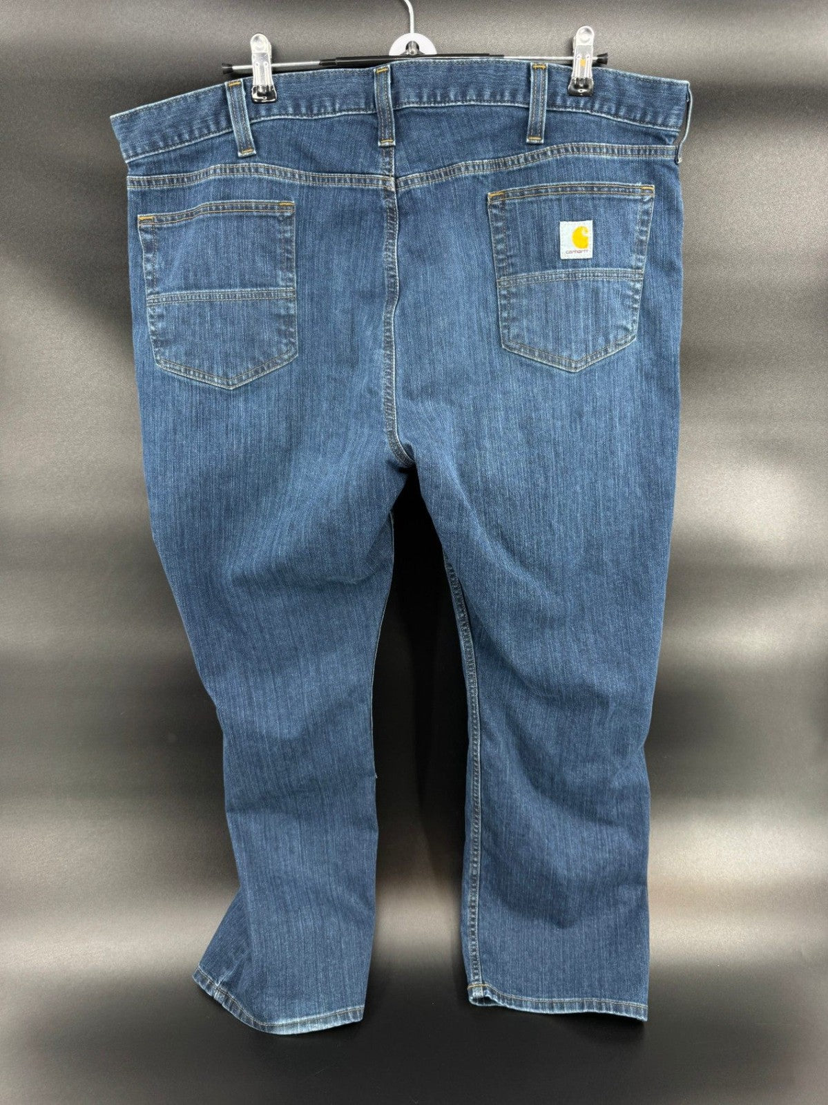 Carhartt Mens Size 42x30 Relaxed Fit Jeans Blue Denim Pants Workwear