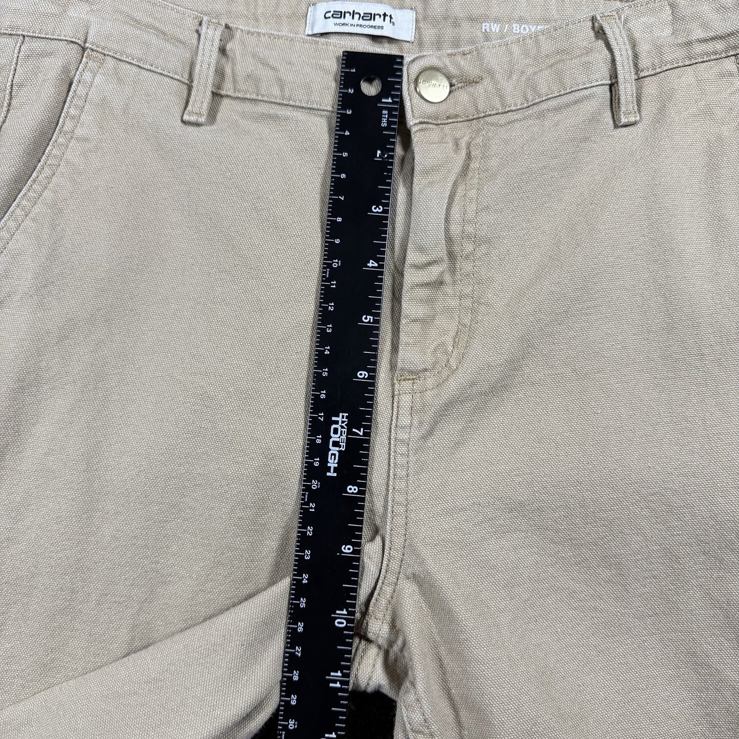 Carhartt WIP Women's Pierce Carpenter Pants Size 28 Tan Canvas RW/Boyfriend