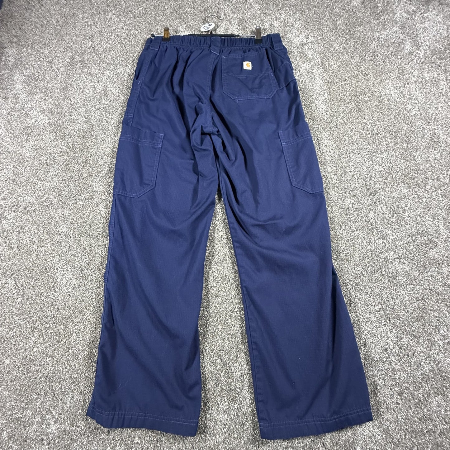 Carhartt Mens Ripstop Scrub Pants Medium Navy Blue Drawstring