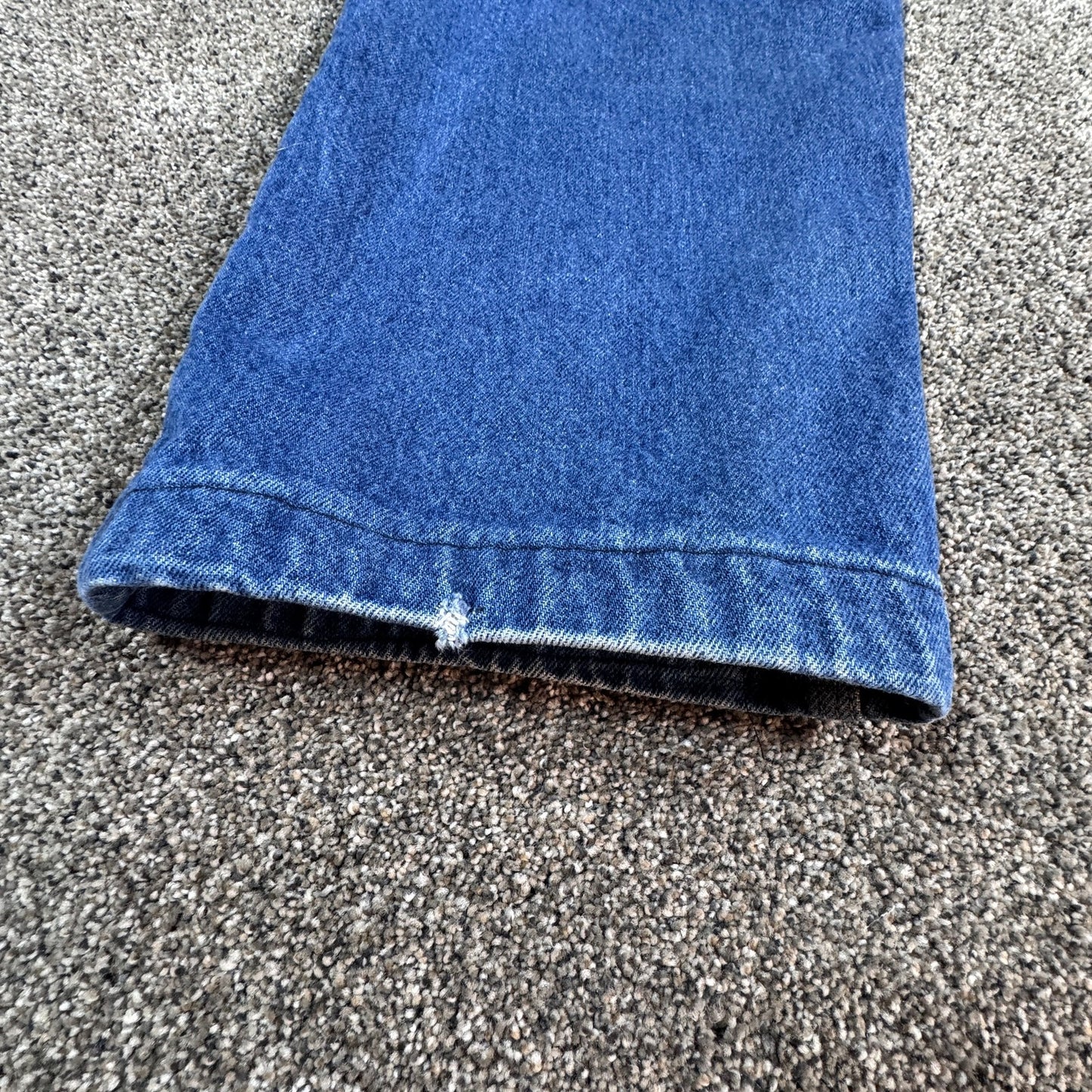 Carhartt Mens B460 Jeans Size 42x28 (hemmed) Relaxed Fit Blue Denim Workwear