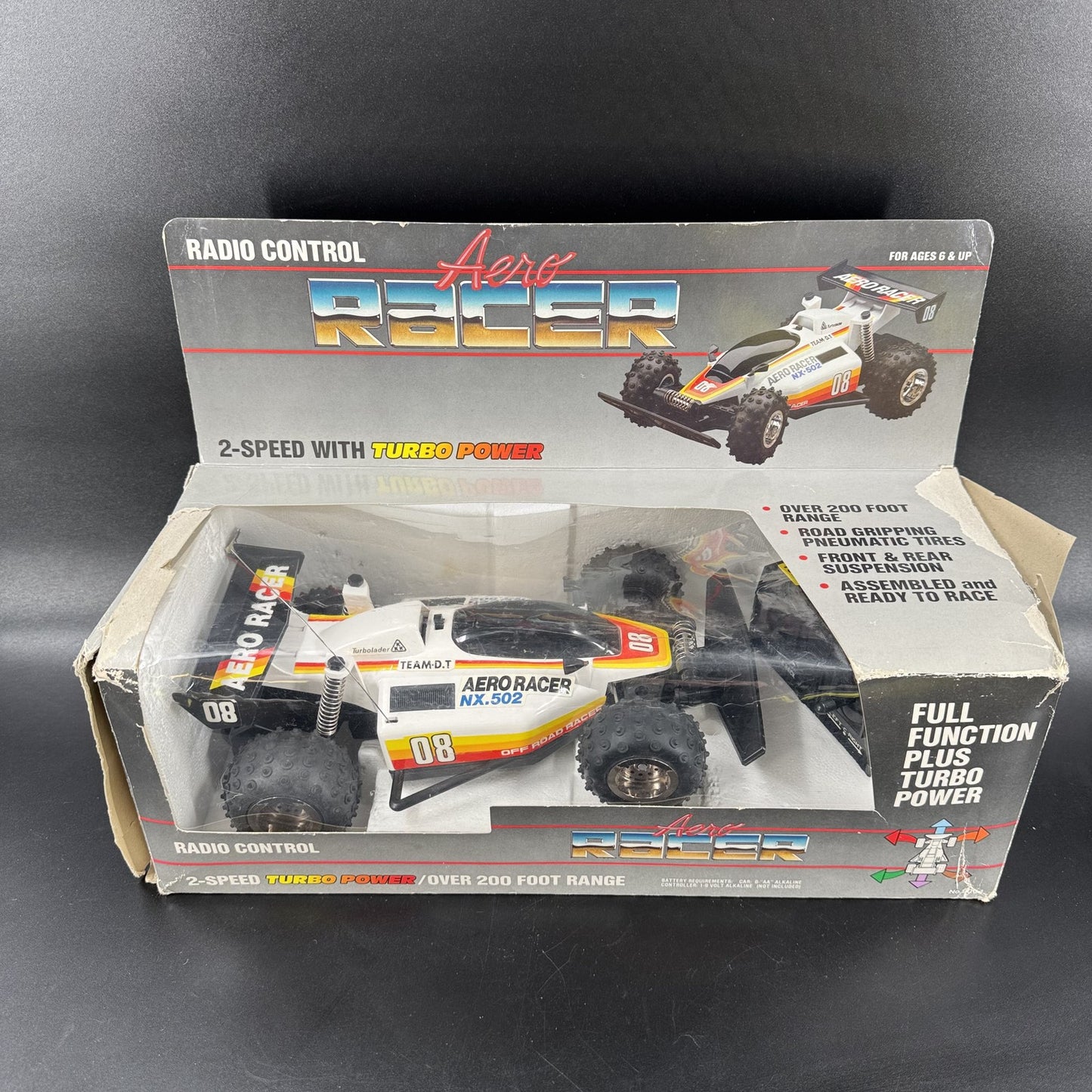 Aero Racer 1/16 Vintage RC Car Off Road Buggy Radio Control Turbo Village Toys