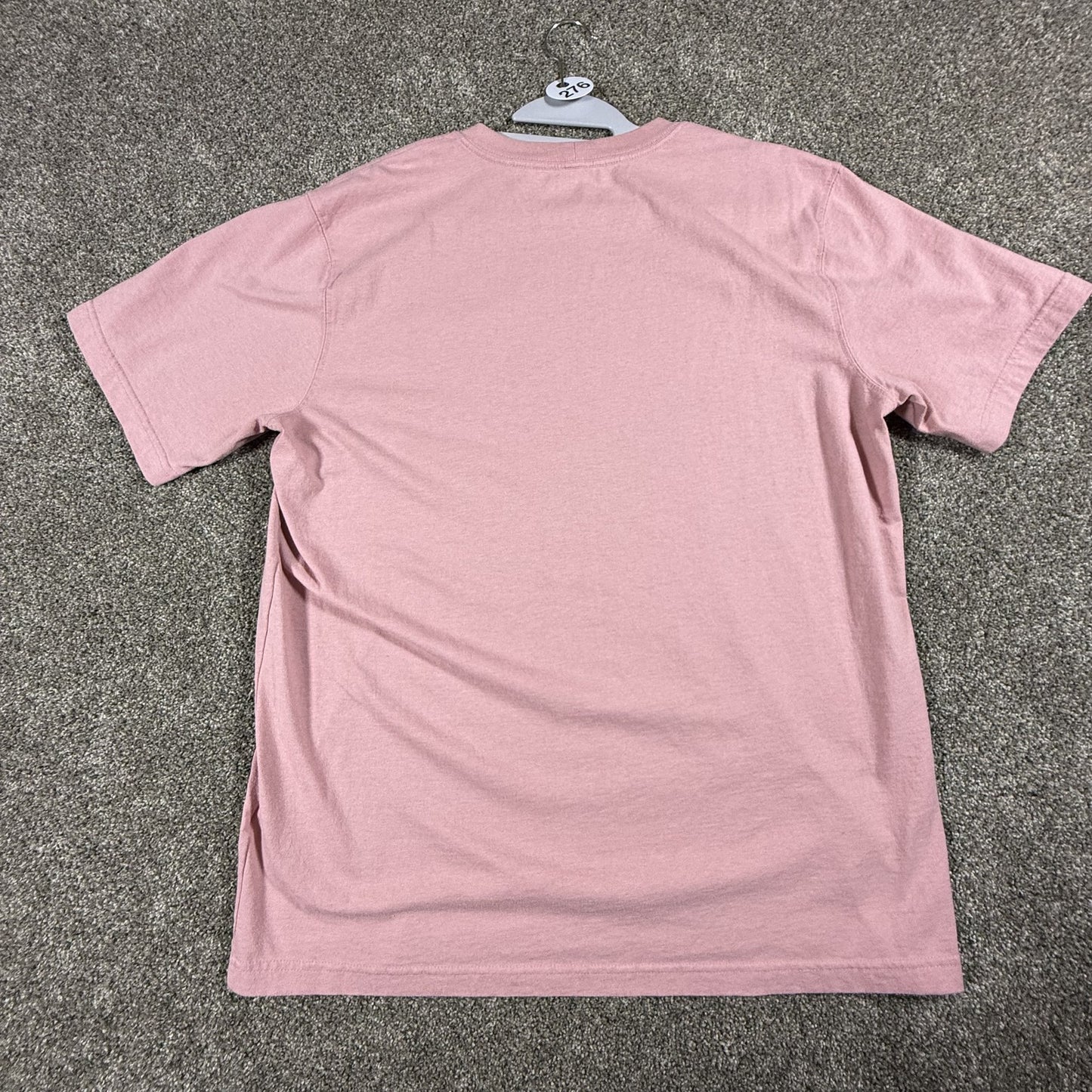Carhartt Mens T-Shirt Relaxed Fit Logo Short Sleeve Graphic Tee Size L Pink