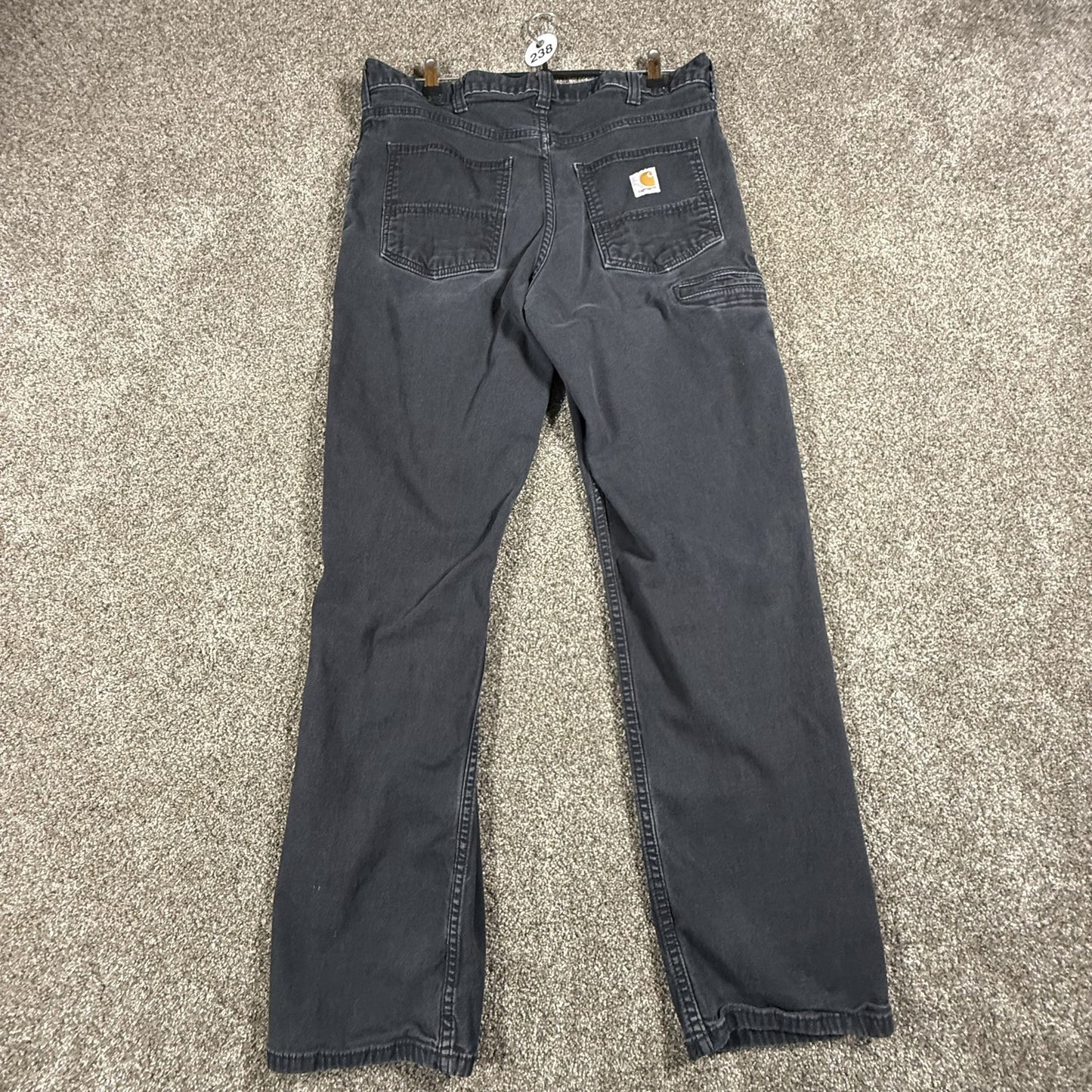 Carhartt Mens Jeans 36x32 Black Relaxed Fit Cotton Pants Workwear