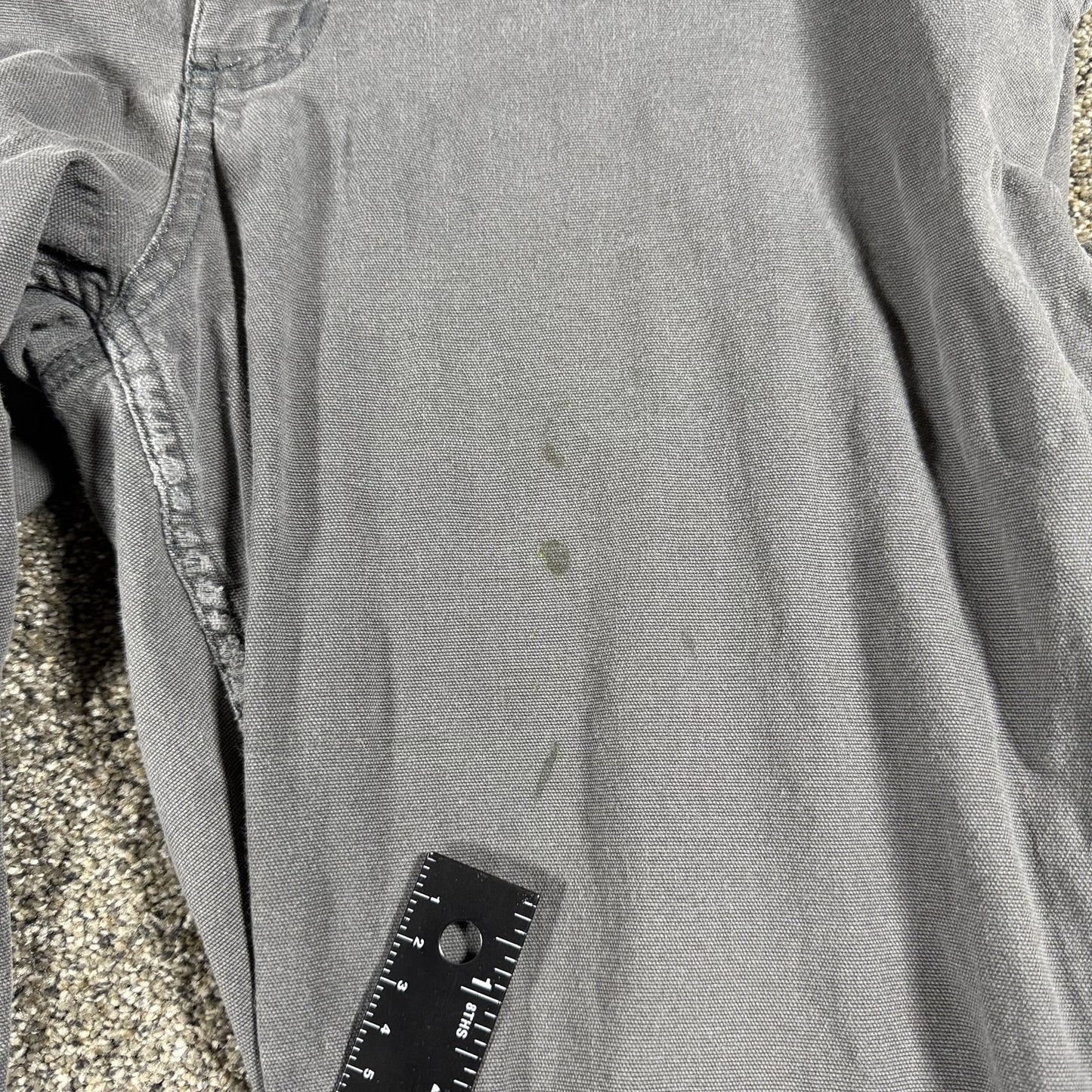 Carhartt Womens Relaxed Fit Work Pants 16 Tall Gray Stretch Cotton Stains/Snags