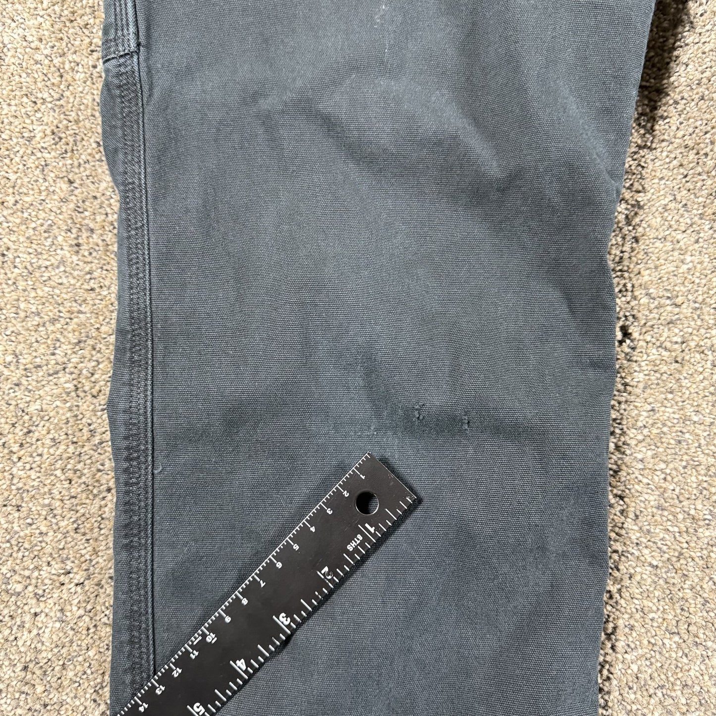 Carhartt Womens Work Pants 16 Tall Gray Relaxed Fit Distressed Carpenter