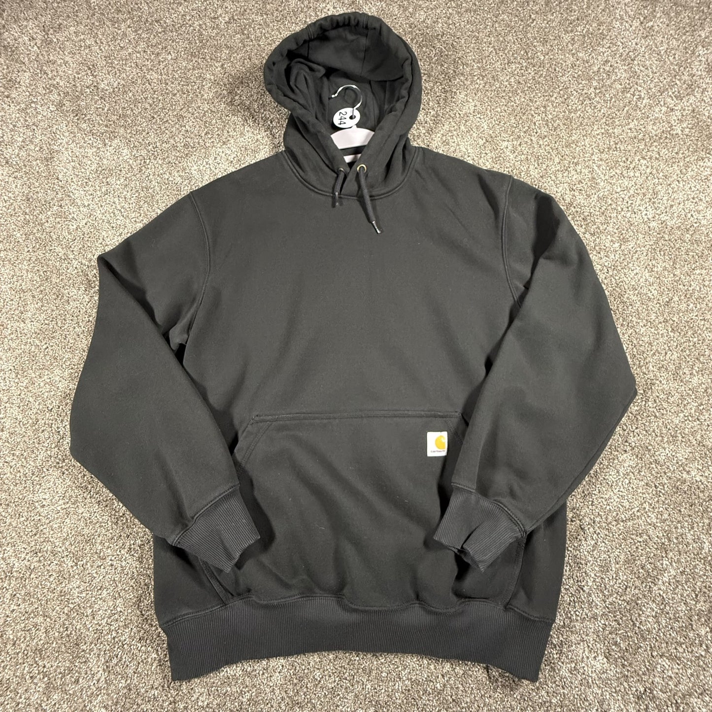 Carhartt Black Mens Hoodie L Rain Defender Loose Fit Pullover Sweatshirt