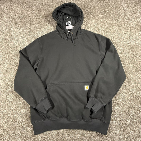 Carhartt Black Mens Hoodie L Rain Defender Loose Fit Pullover Sweatshirt