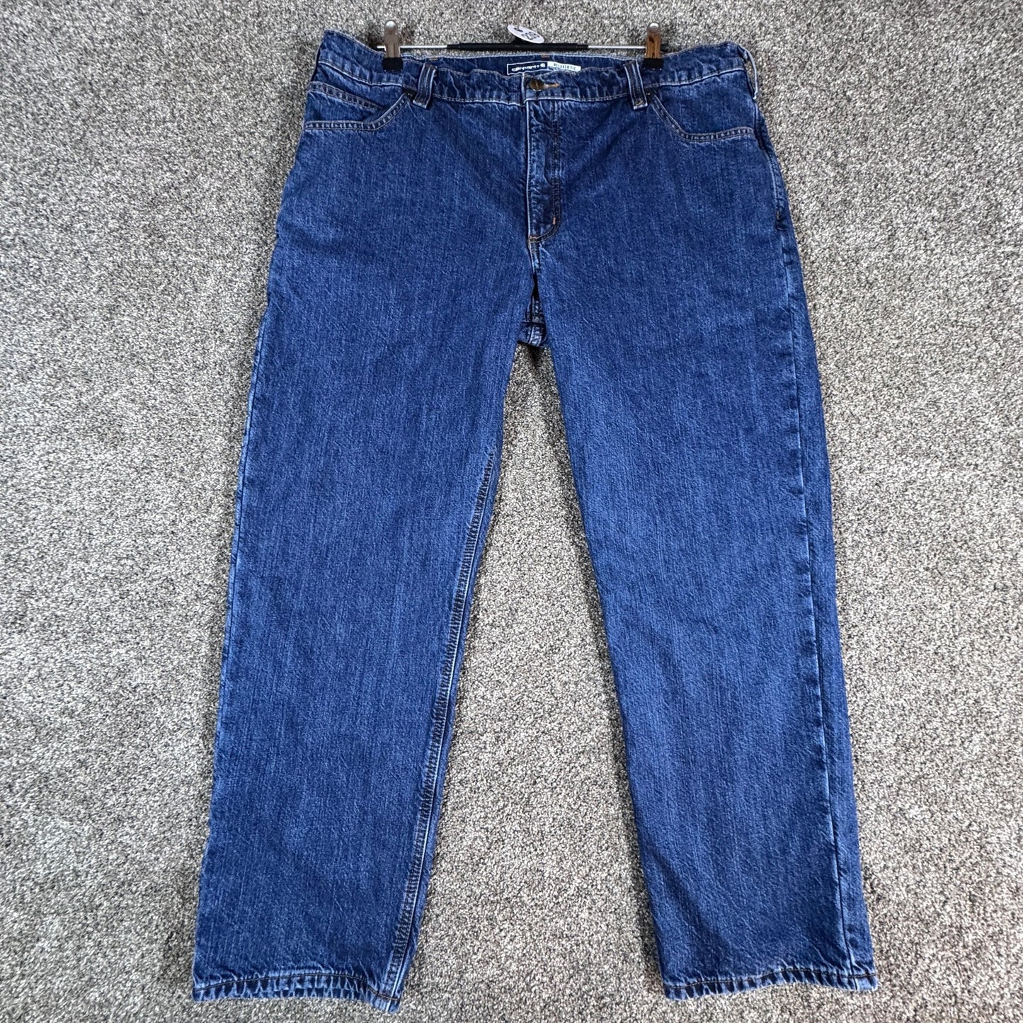 Carhartt Mens Relaxed Fit Flannel Lined Jeans 40x30 Blue Denim Work Pants