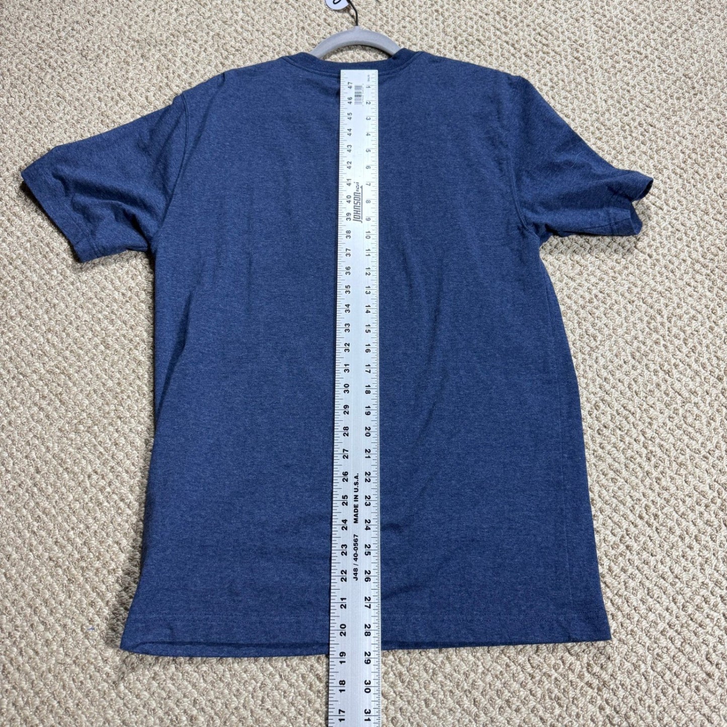 Carhartt Mens K87 Workwear Pocket T-Shirt Size S Blue Loose Fit Heather