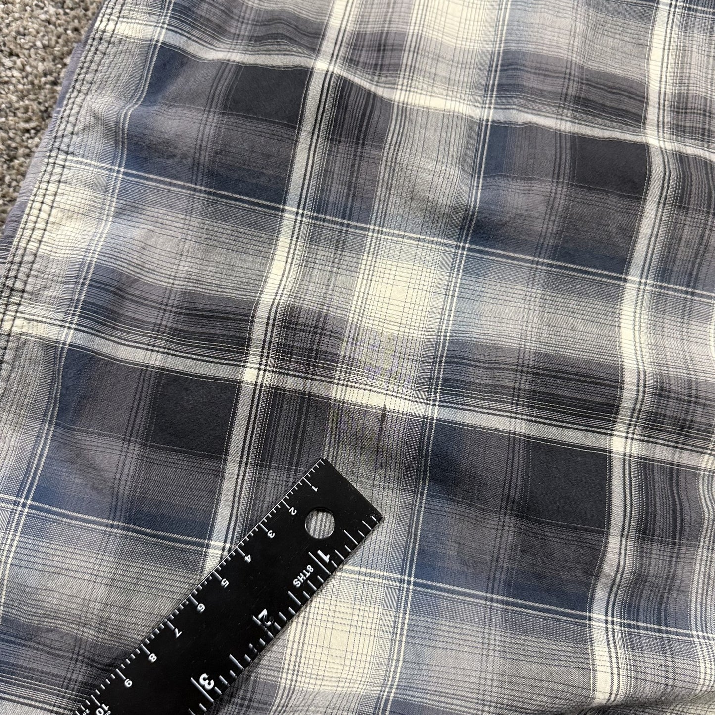 Carhartt Mens Relaxed Fit Long Sleeve Button Up Shirt XL Tall Blue Plaid