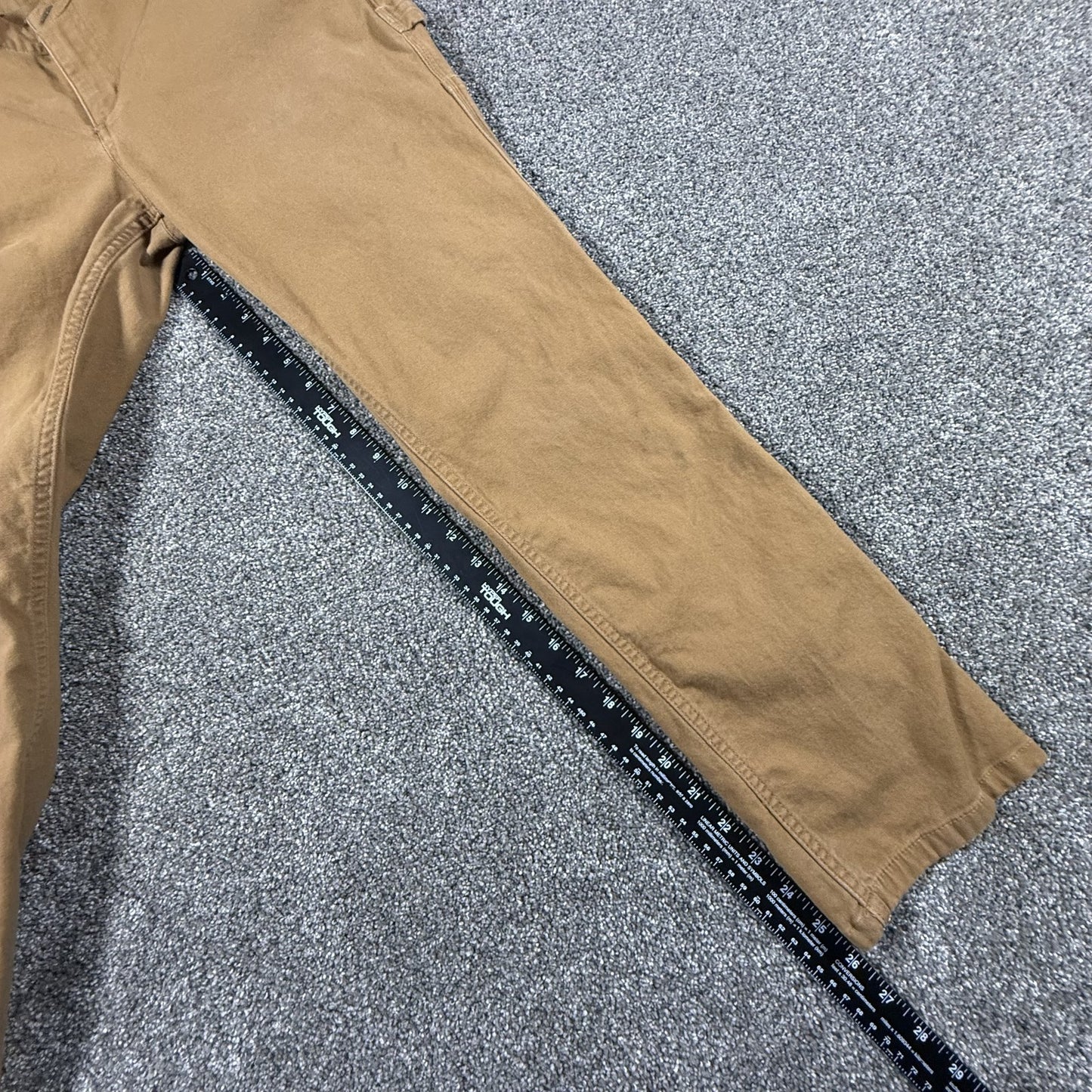 Carhartt Womens Work Pants Size 8 Short Brown Relaxed Fit Carpenter Stained