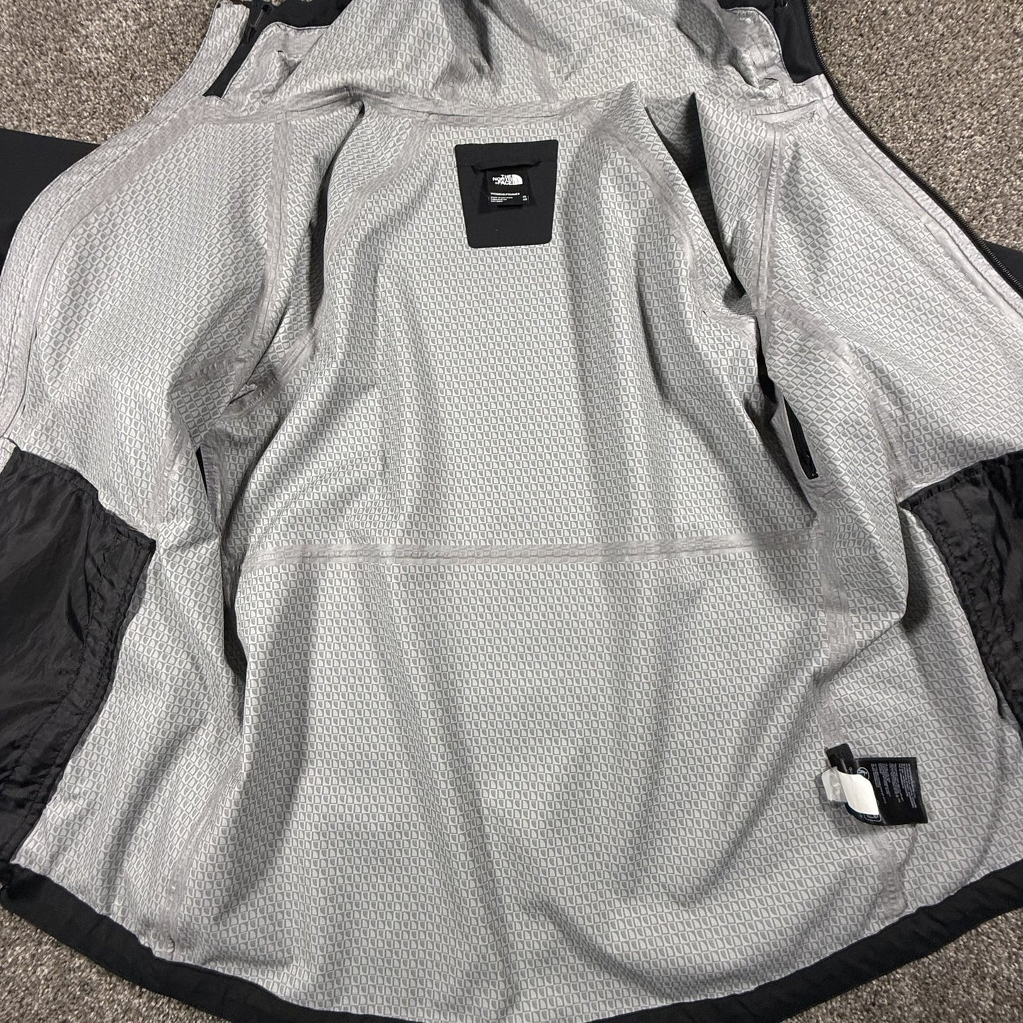 The North Face Dryvent Womens Hooded Rain Jacket Size XL Black Full Zip Coat