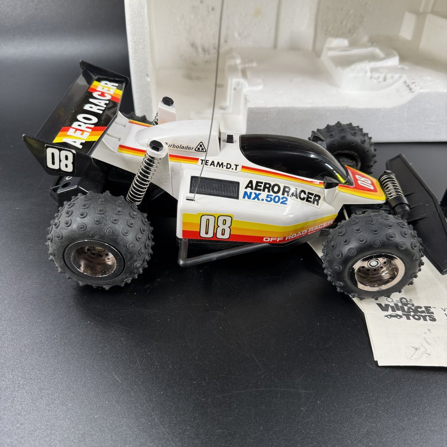 Aero Racer 1/16 Vintage RC Car Off Road Buggy Radio Control Turbo Village Toys