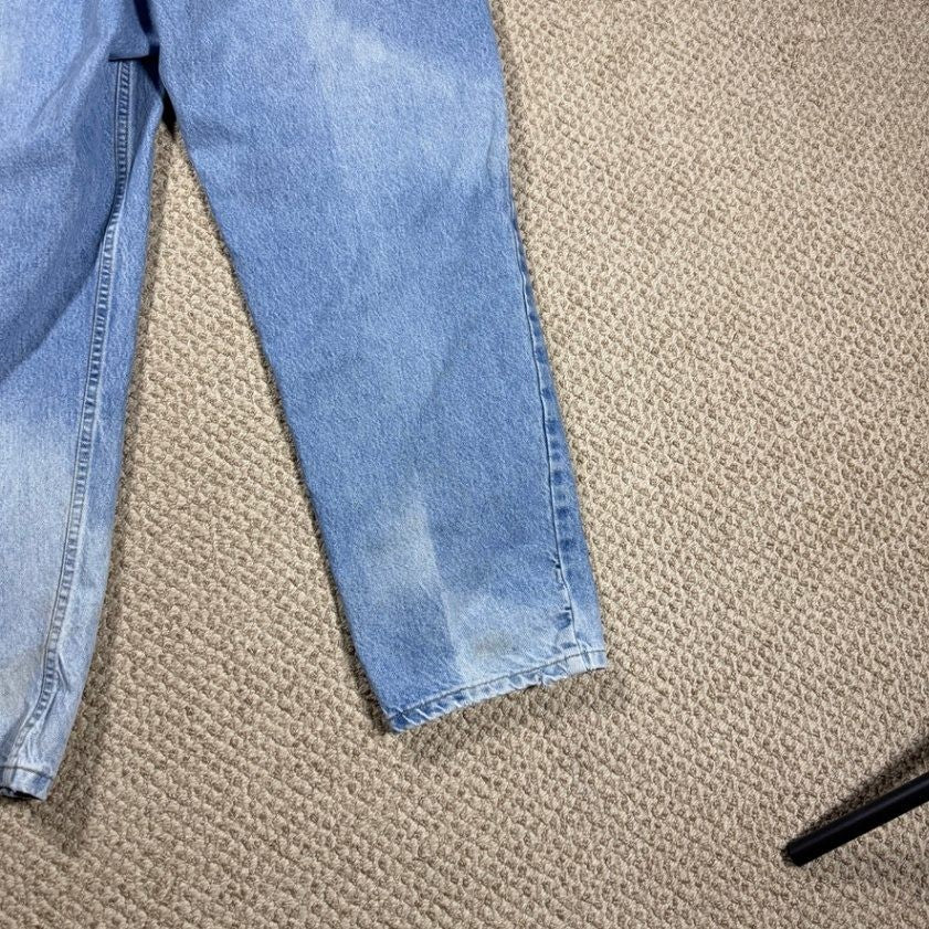 Carhartt Mens Relaxed Fit Jeans Size 44x30 Light Wash Denim Work Pants