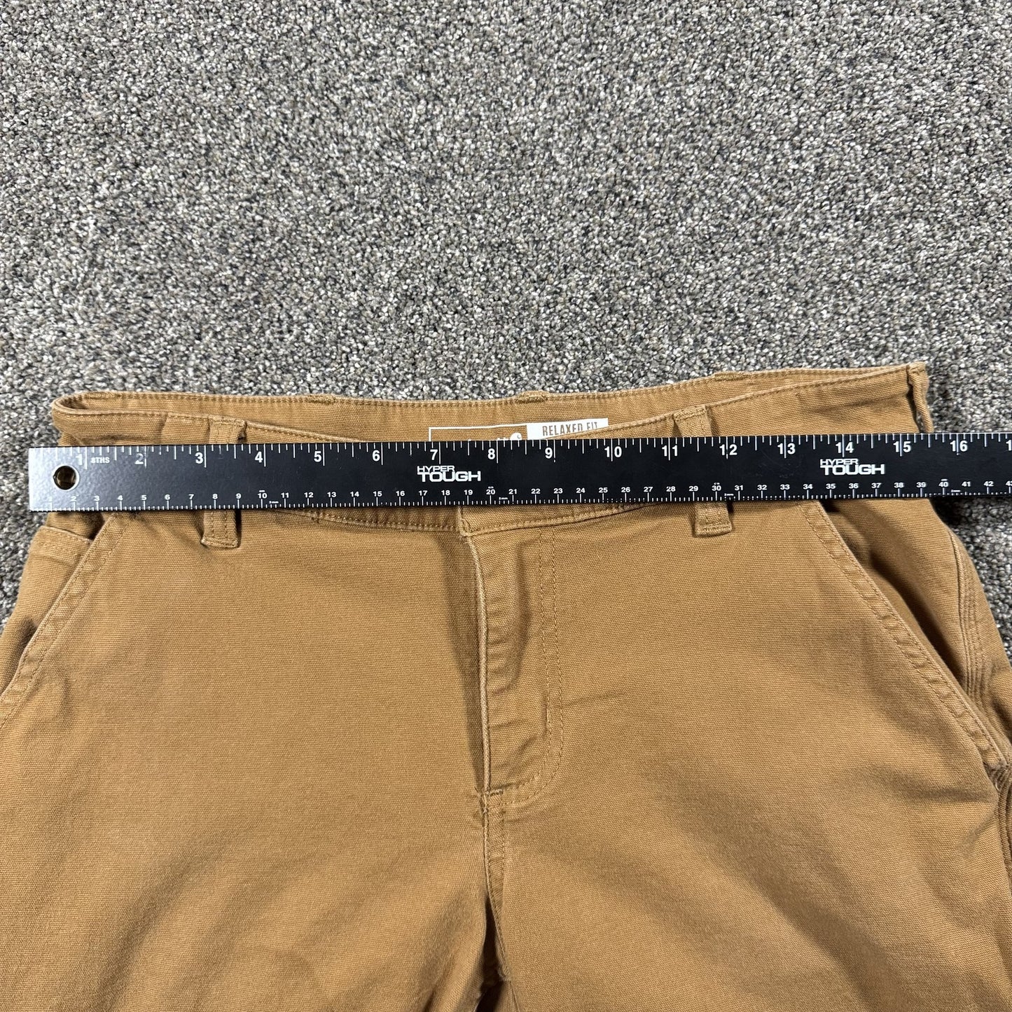 Carhartt Womens Work Pants Size 8 Short Brown Relaxed Fit Carpenter Stained