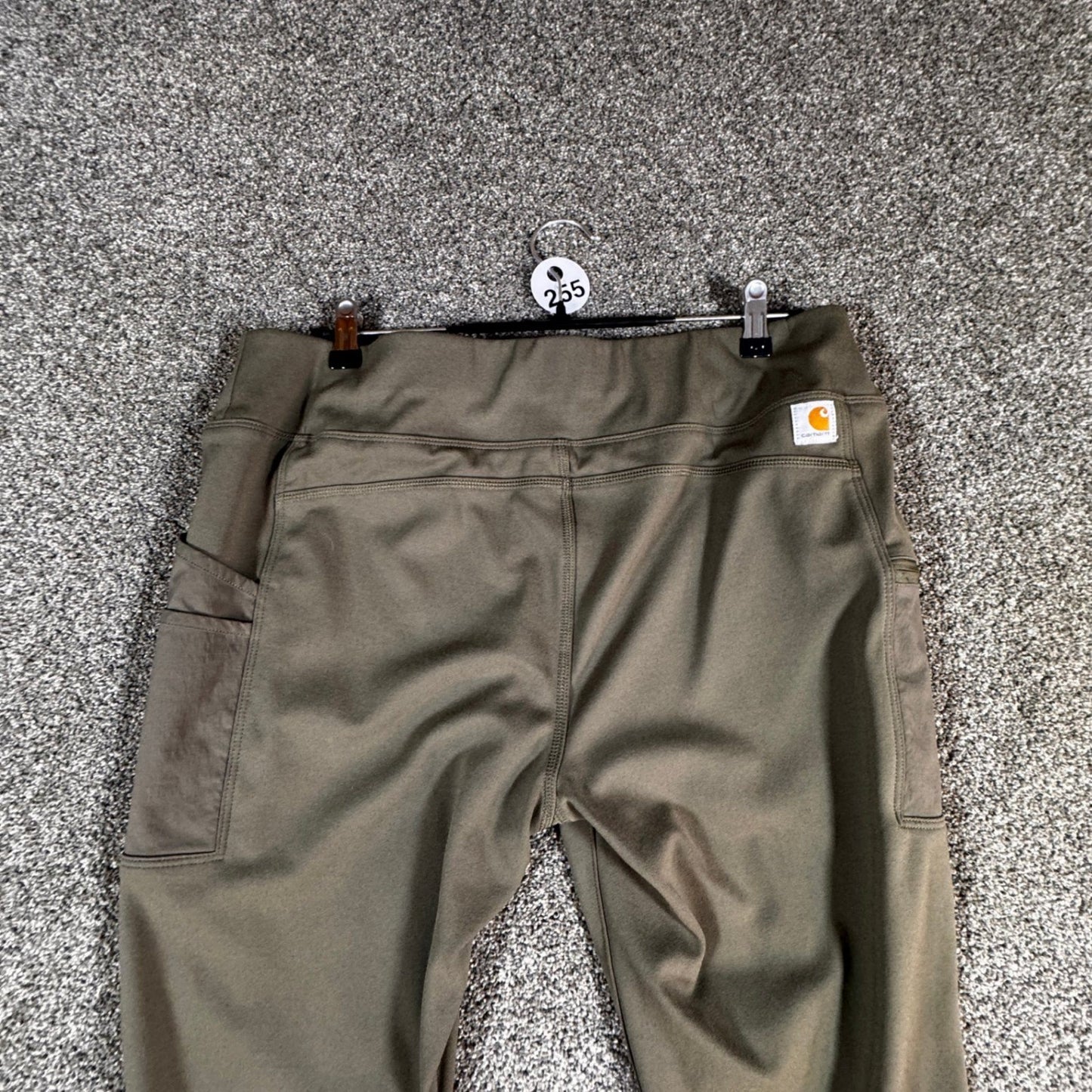 Carhartt Womens Fitted Utility Leggings Pants XL Tall Olive Green Cargo