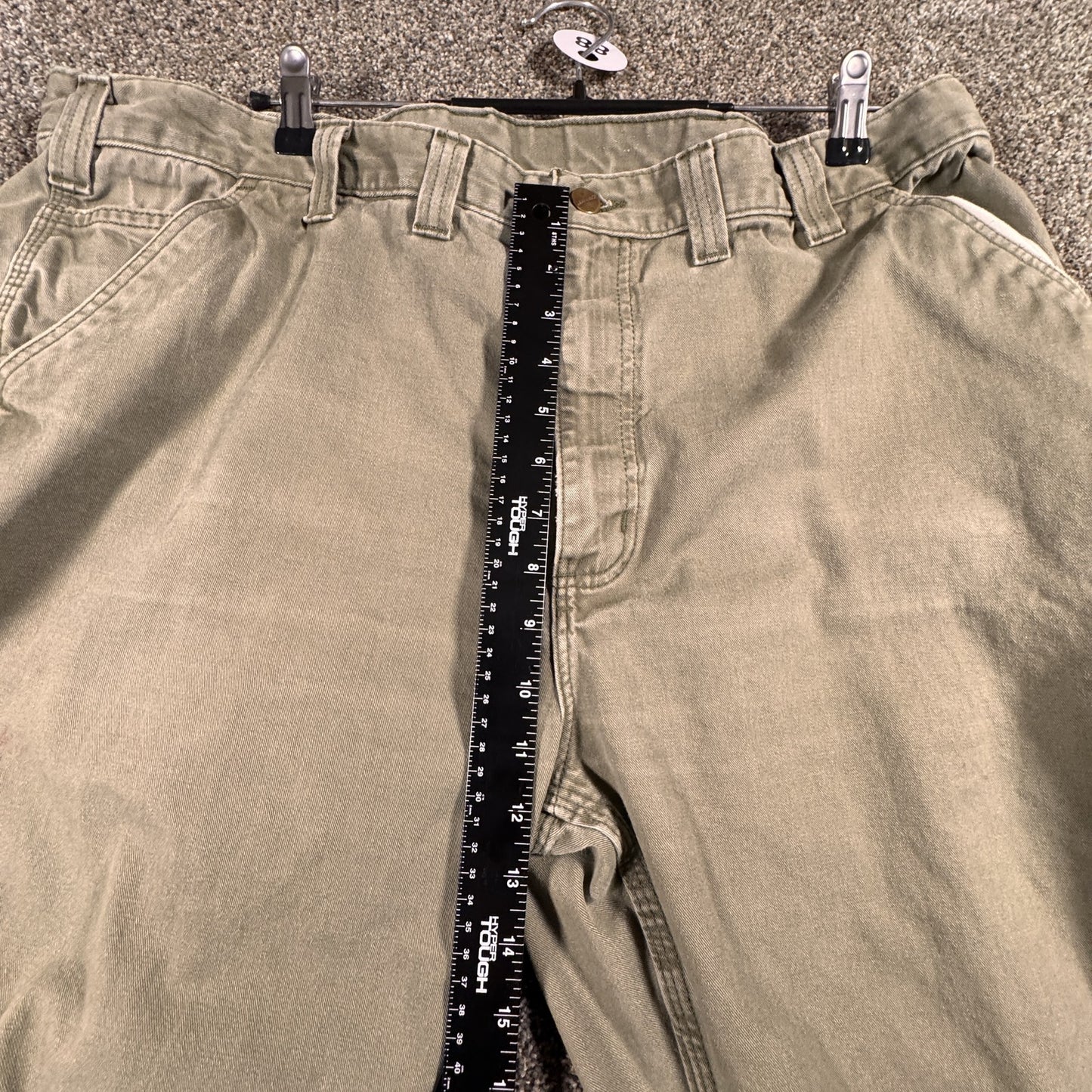 Carhartt Mens B324 ARG Relaxed Fit Work Pants Size 44x30 Green Carpenter Cotton