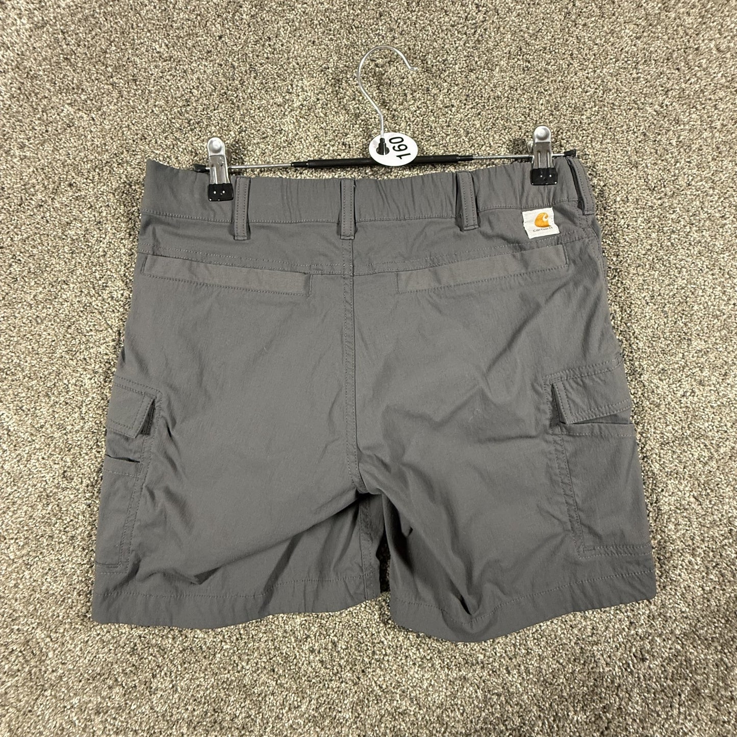 Carhartt Womens Force Cargo Shorts Size 6 Regular Gray Straight Fit Work Ripstop