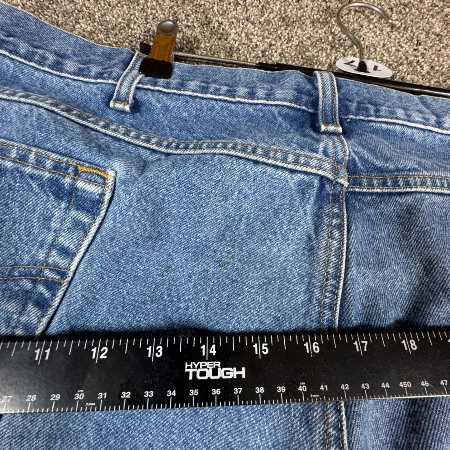 Carhartt Mens B17 Relaxed Fit Jeans 46x30 Blue Denim Work Pants
