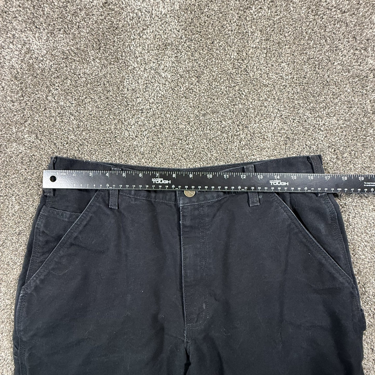 Carhartt Mens B11 Work Pants 35x30 Black Cotton Canvas Utility Carpenter