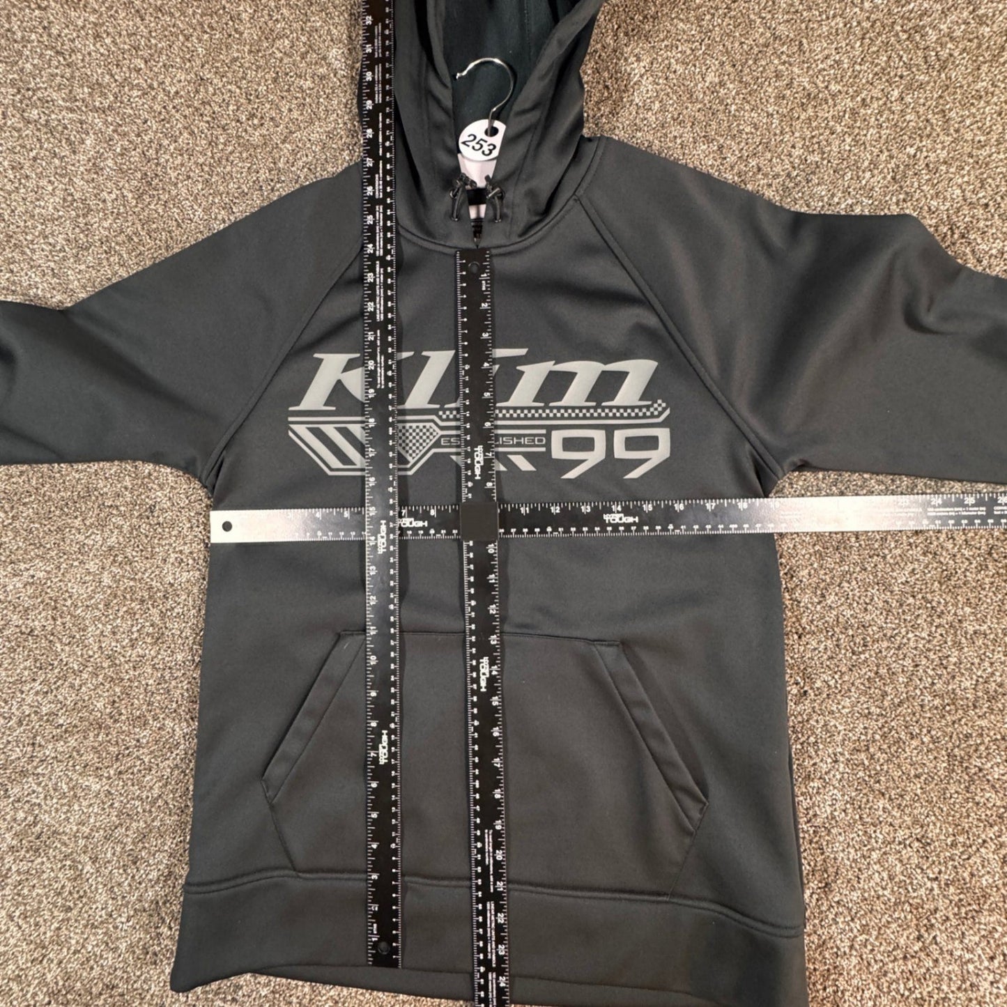 Klim Mens Foundation Pullover Hoodie Sweatshirt Size S Black 99 Graphic Logo