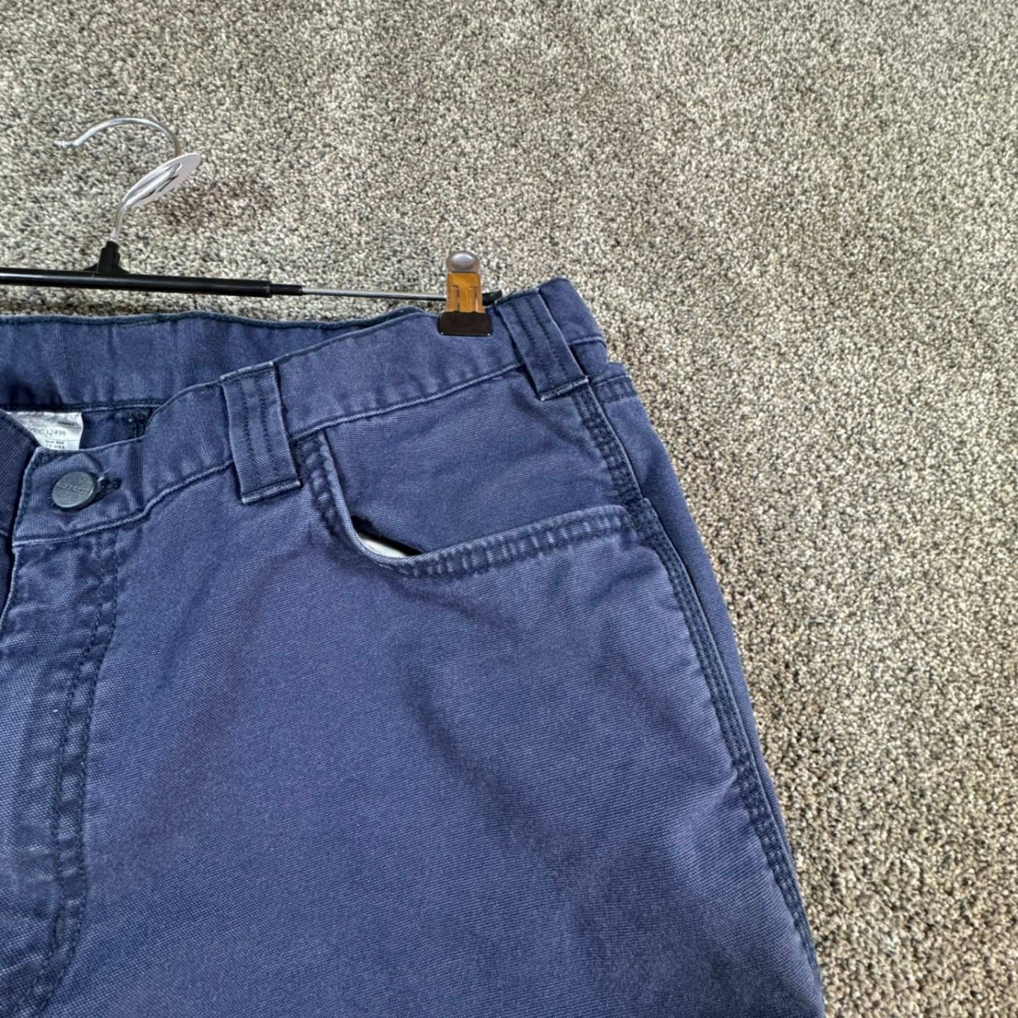 Carhartt Mens 2112 FR Flame Resistant Work Pants CAT 2 38x34 Navy Blue