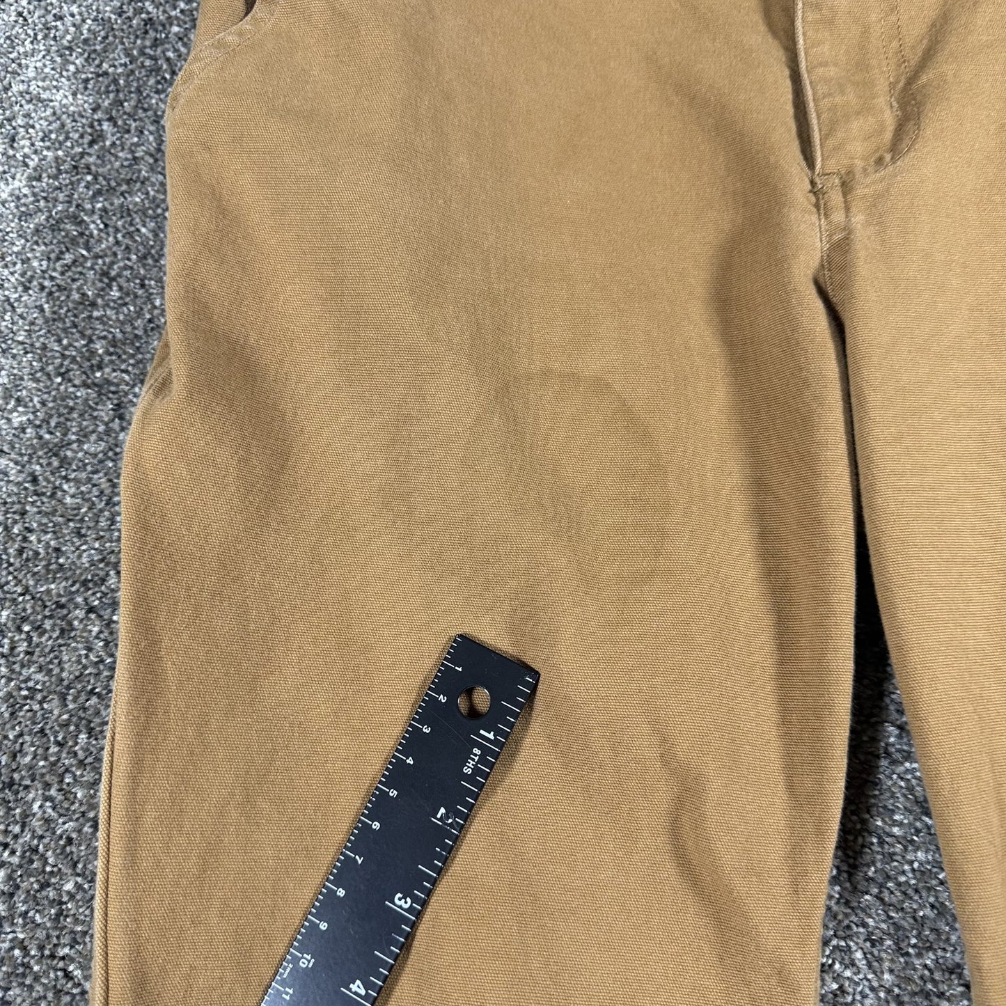Carhartt Womens Work Pants Size 8 Short Brown Relaxed Fit Carpenter Stained