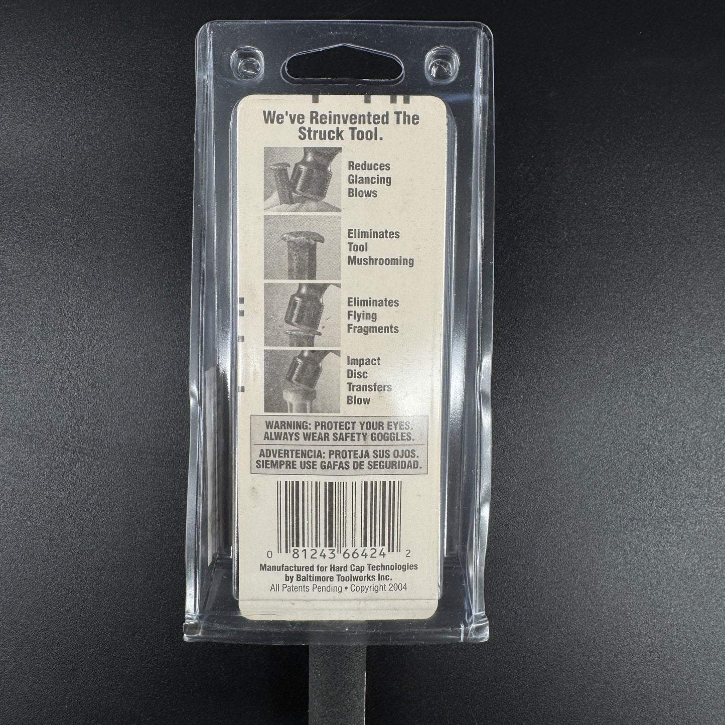 Hard Cap Safety Tools Pin Punch 66424 New 3/16 Inch Hand Struck Tool