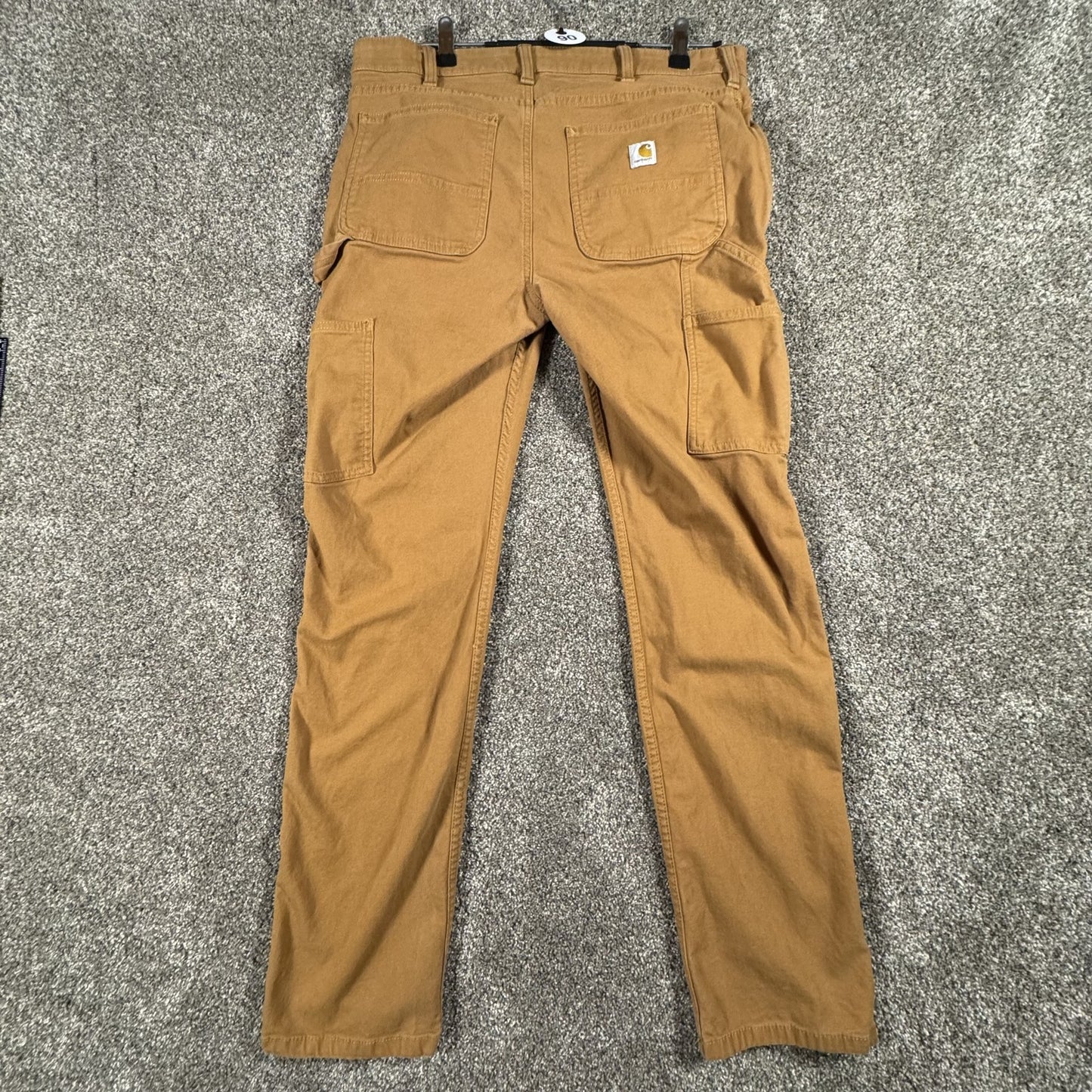 Carhartt Womens Canvas Work Pant 10 Regular Tan Brown Relaxed Fit Rugged Flex