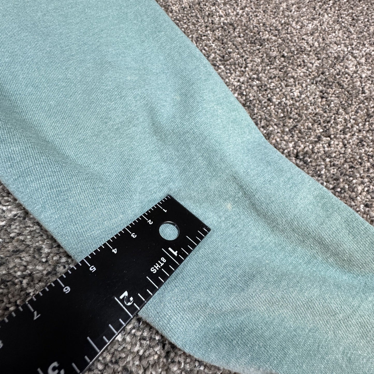 Carhartt Mens Long Sleeve T-Shirt M Loose Fit Teal Logo Work Shirt Spellout