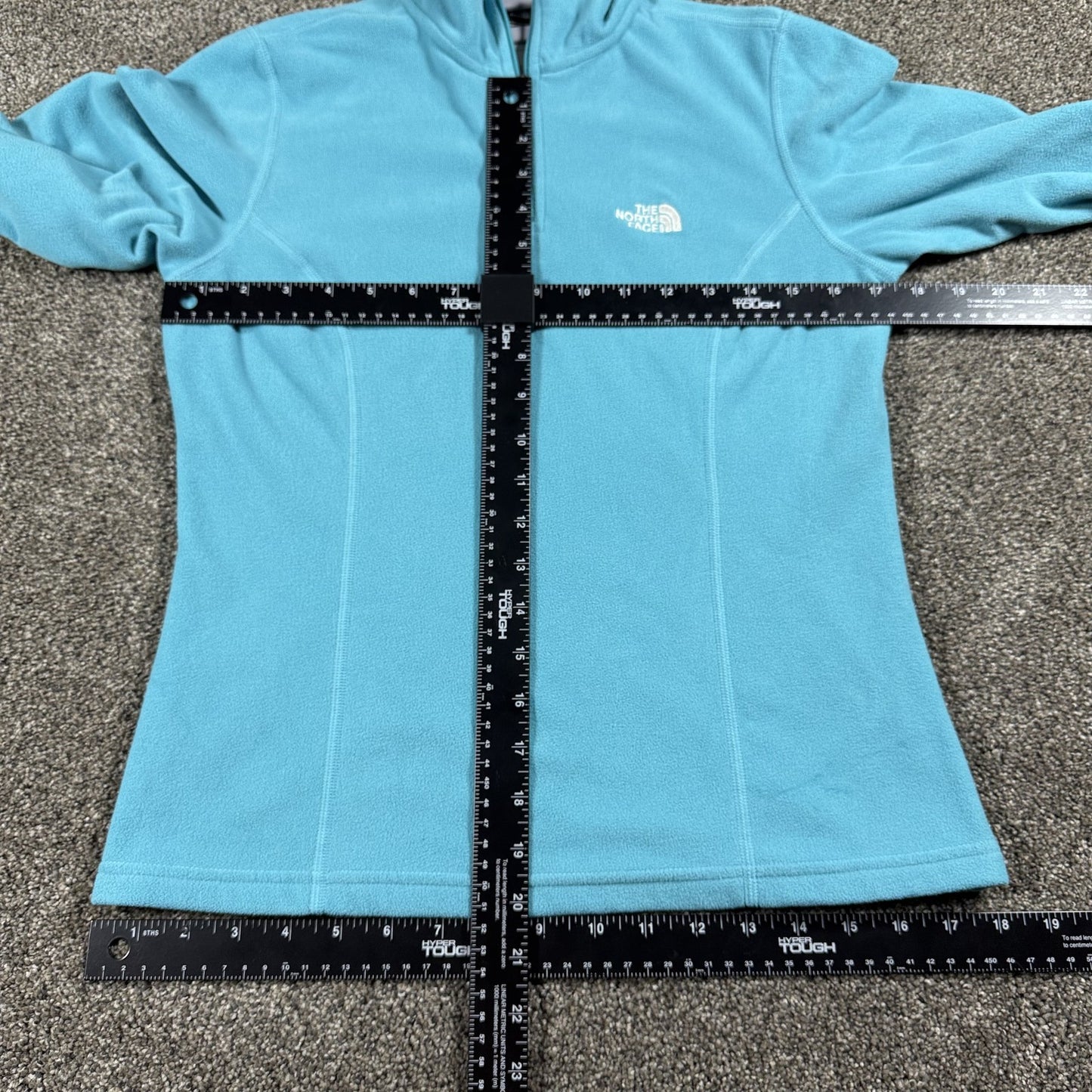 The North Face Womens Fleece Pullover Quarter Zip Jacket Size S Blue