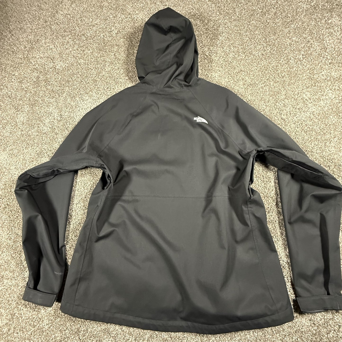 The North Face Dryvent Womens Hooded Rain Jacket Size XL Black Full Zip Coat