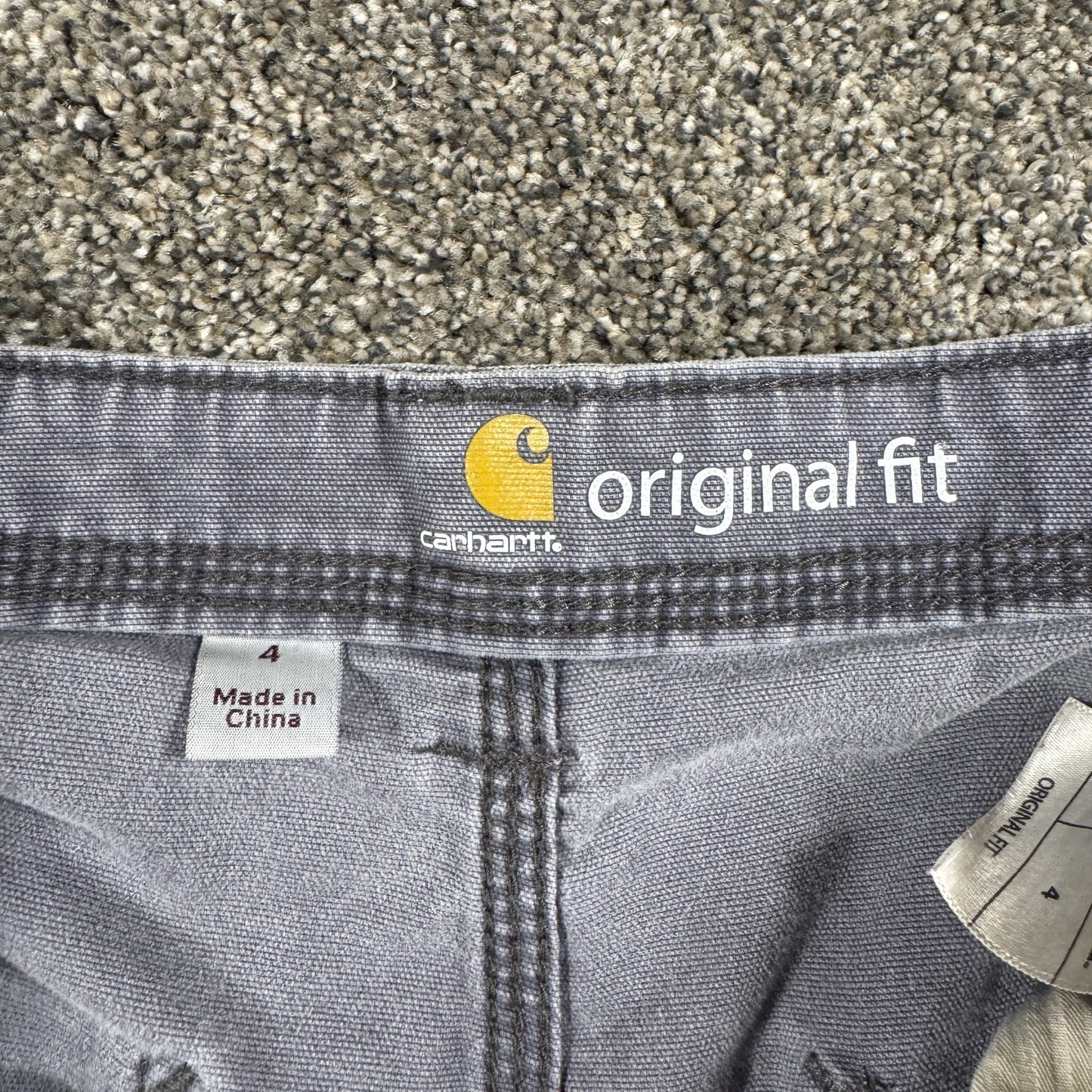 Carhartt Womens Carpenter Work Shorts Size 4 Gray Original Fit 102094