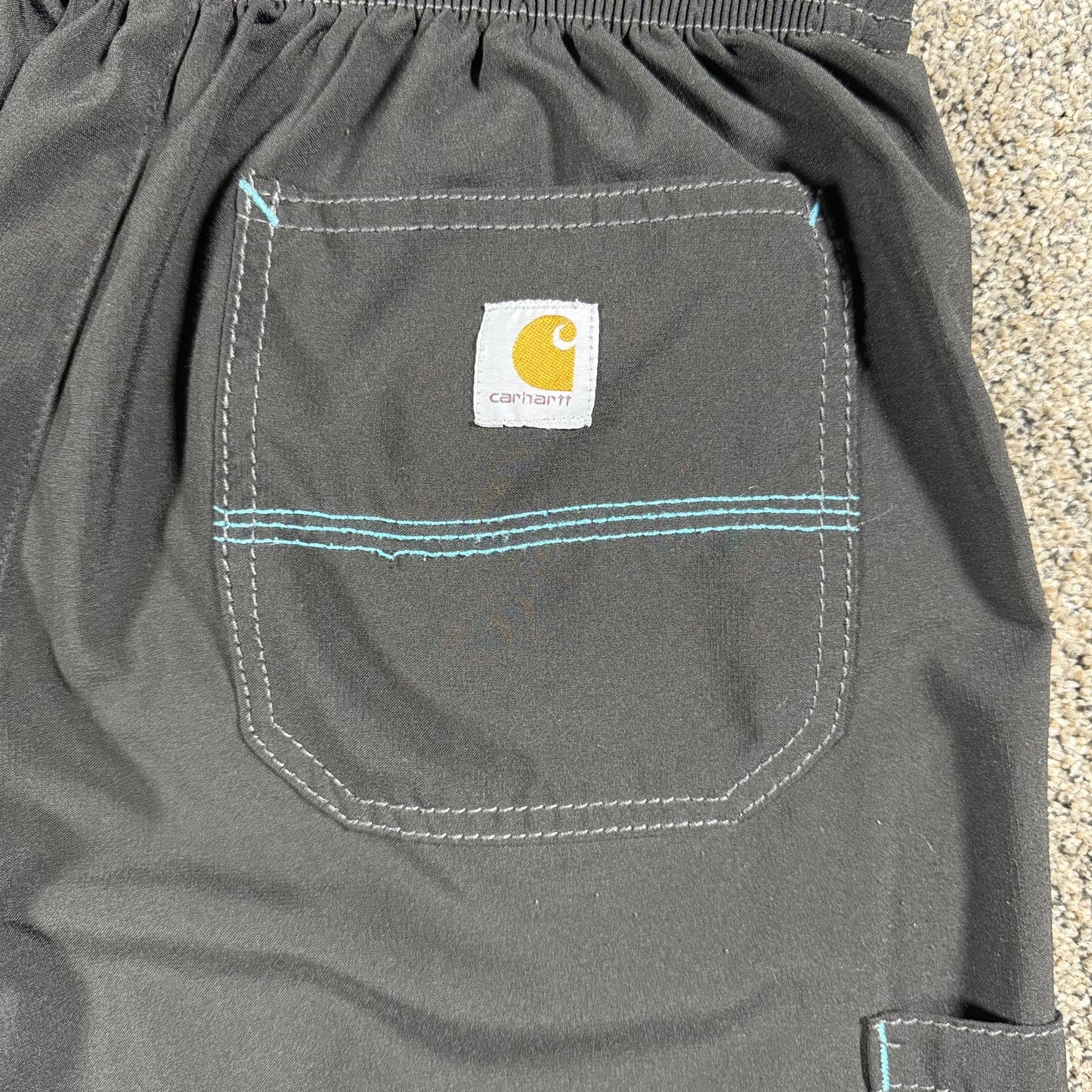 Carhartt Force Womens Scrub Pants XS Regular Black Drawstring Medical Cargo