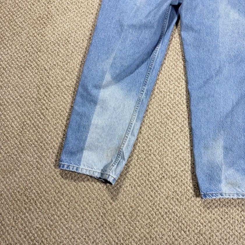 Carhartt Mens Relaxed Fit Jeans Size 44x30 Light Wash Denim Work Pants
