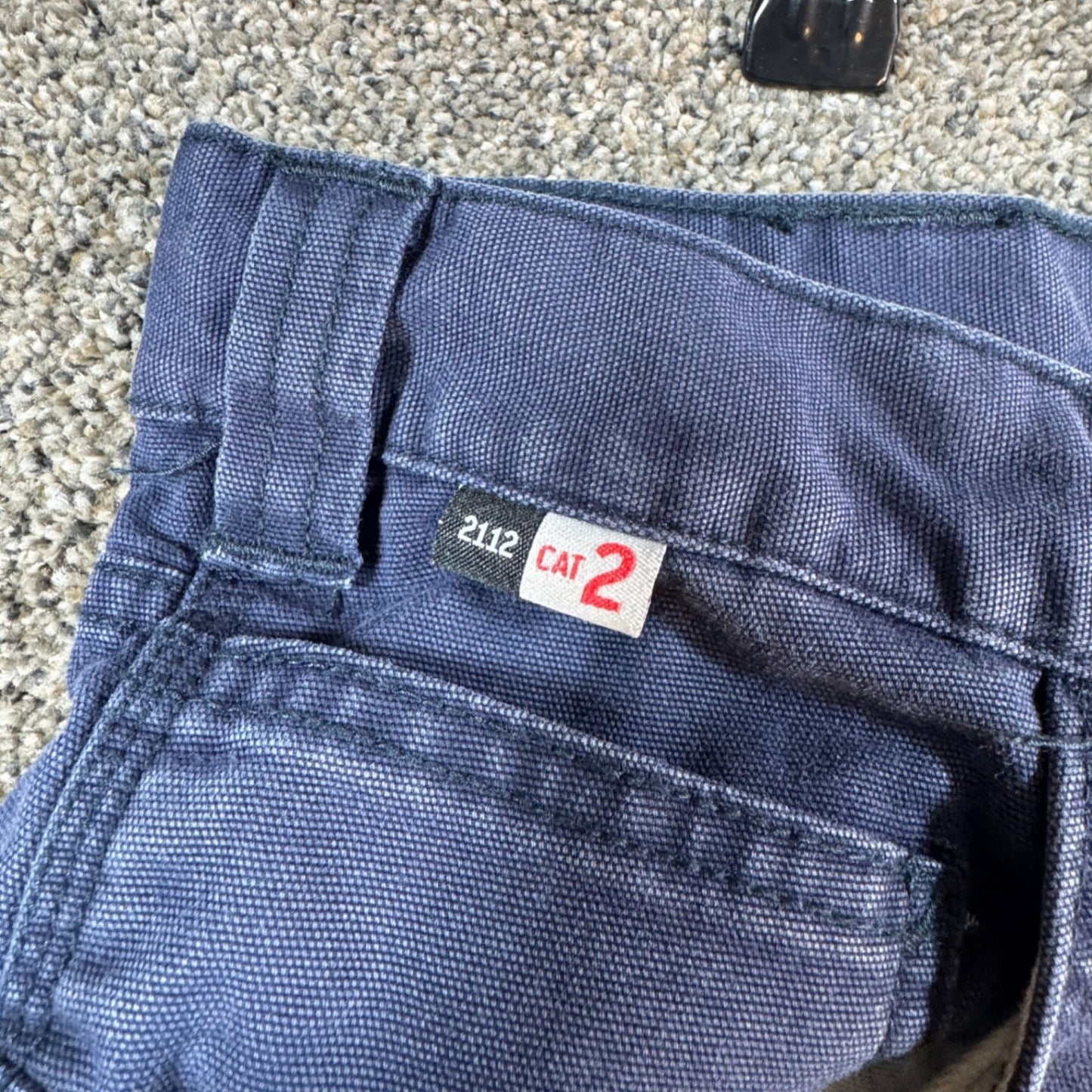 Carhartt Mens 2112 FR Flame Resistant Work Pants CAT 2 38x34 Navy Blue
