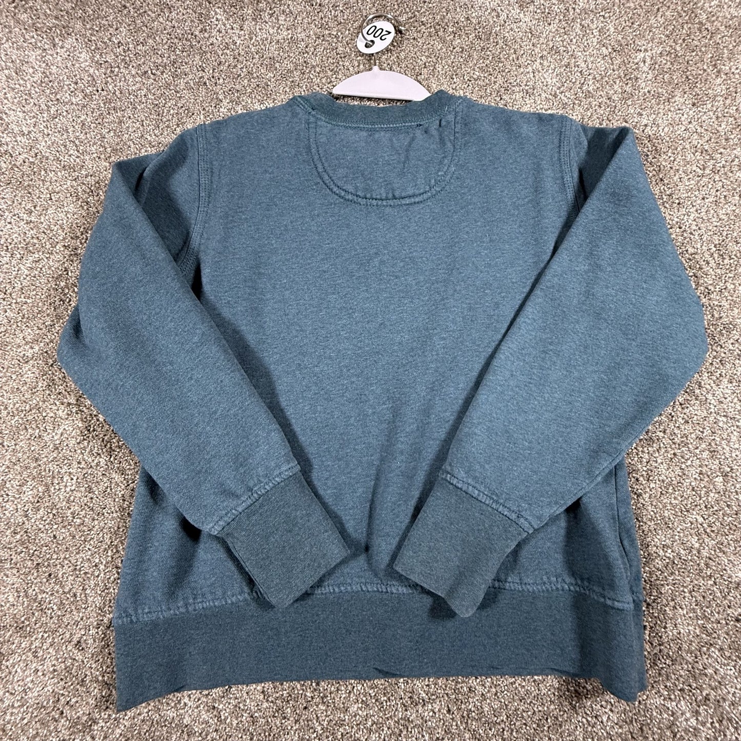 Carhartt Clarksburg Womens Crewneck Sweatshirt S Teal Kangaroo Pocket Cotton