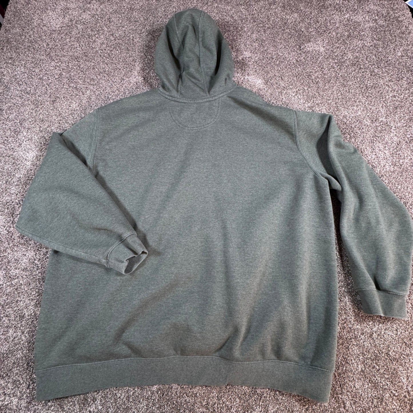 Carhartt Mens Hoodie Sweatshirt 3XL Green Heather Graphic Spellout Pullover