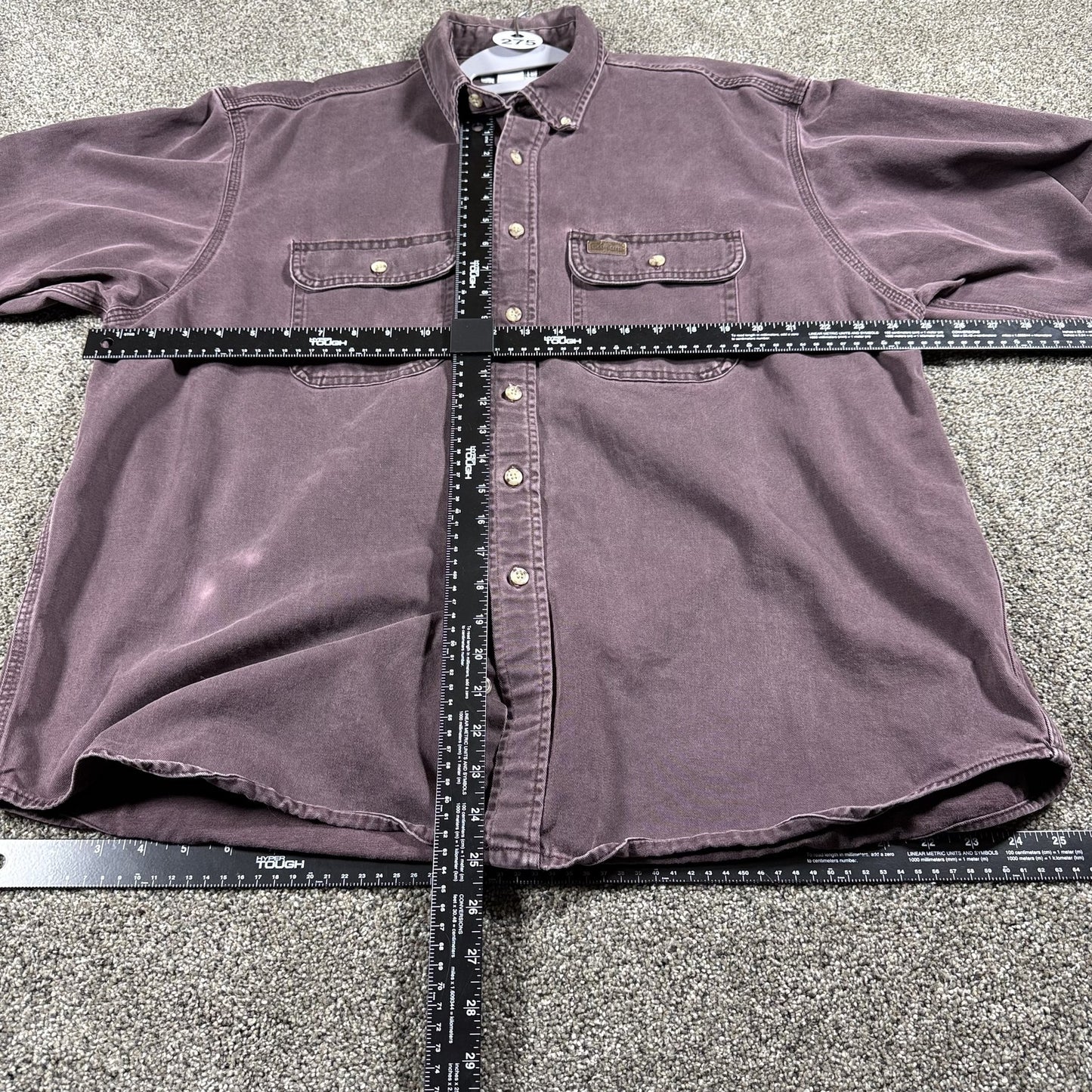 Carhartt Mens XL Plum Long Sleeve Button Down Dean Winchester Supernatural