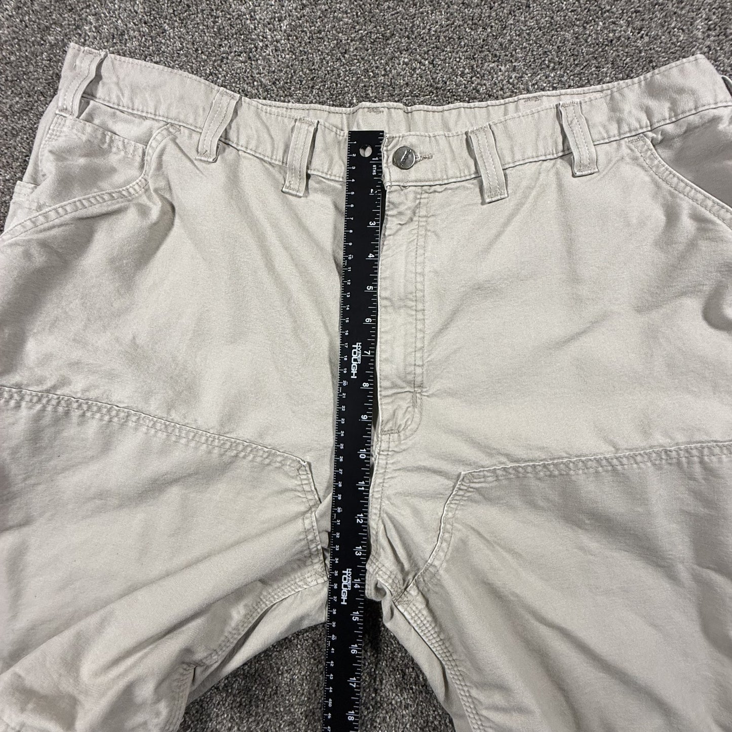 Carhartt Mens Work Shorts Double Knee Carpenter Size 44 Tan Cotton Canvas