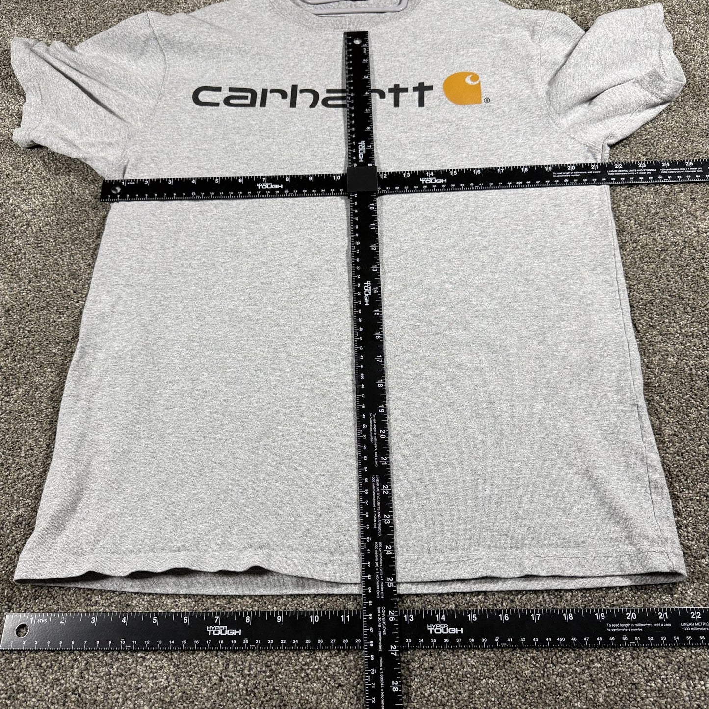 Carhartt Mens T Shirt Size M Gray Graphic Logo Short Sleeve Original Fit