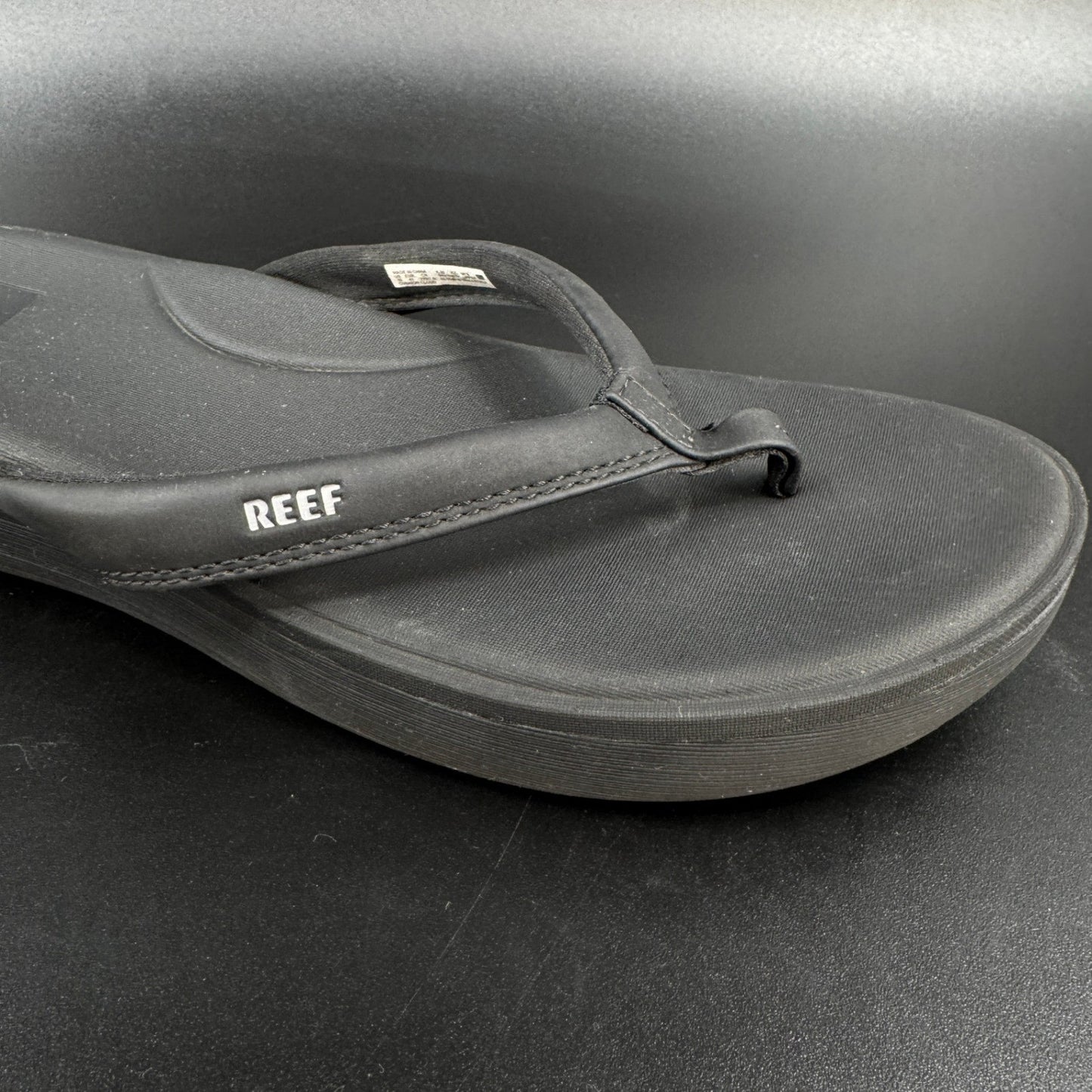 Reef Womens Cushion Cloud Flip Flops Sandals Size 10 Black Thong Platform