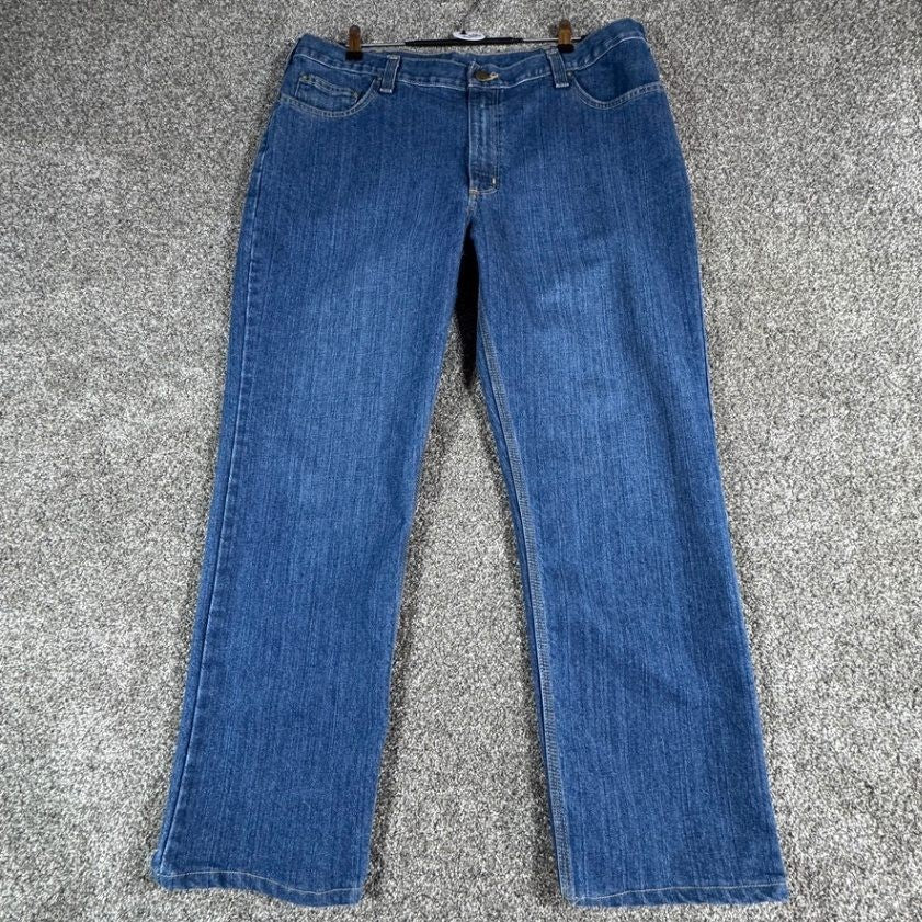 Carhartt Mens Jeans Size 40x30 Traditional Fit Blue Denim Work Pants