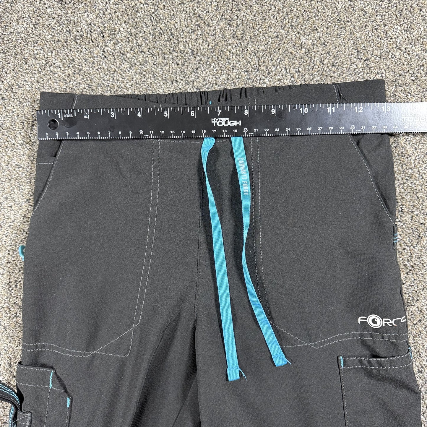 Carhartt Force Womens Scrub Pants XS Regular Black Drawstring Medical Cargo